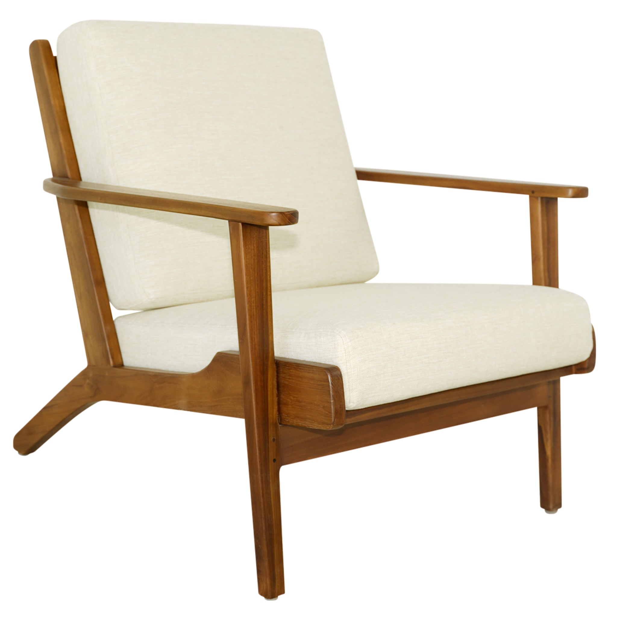 #Color_Cream Connor Mid Century Modern Lounge Chair from