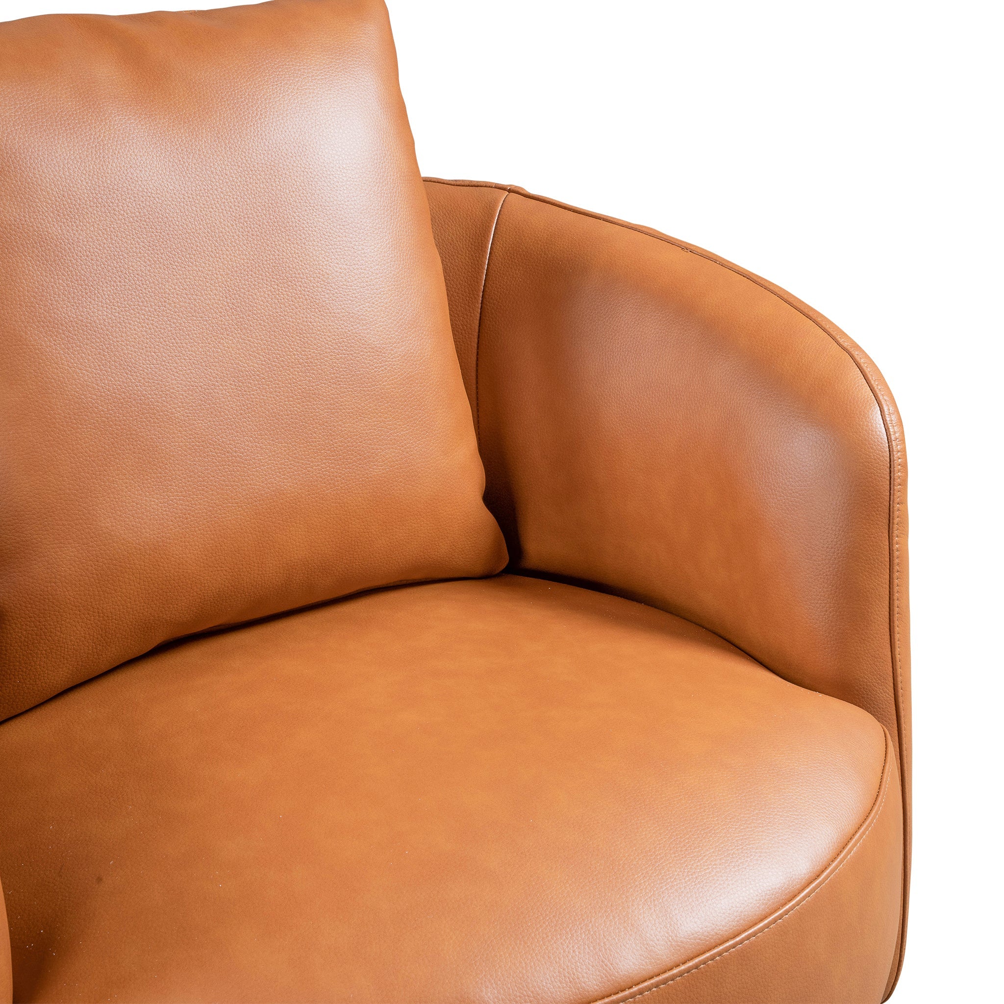 Dylan Cognac Leather Swivel Chair