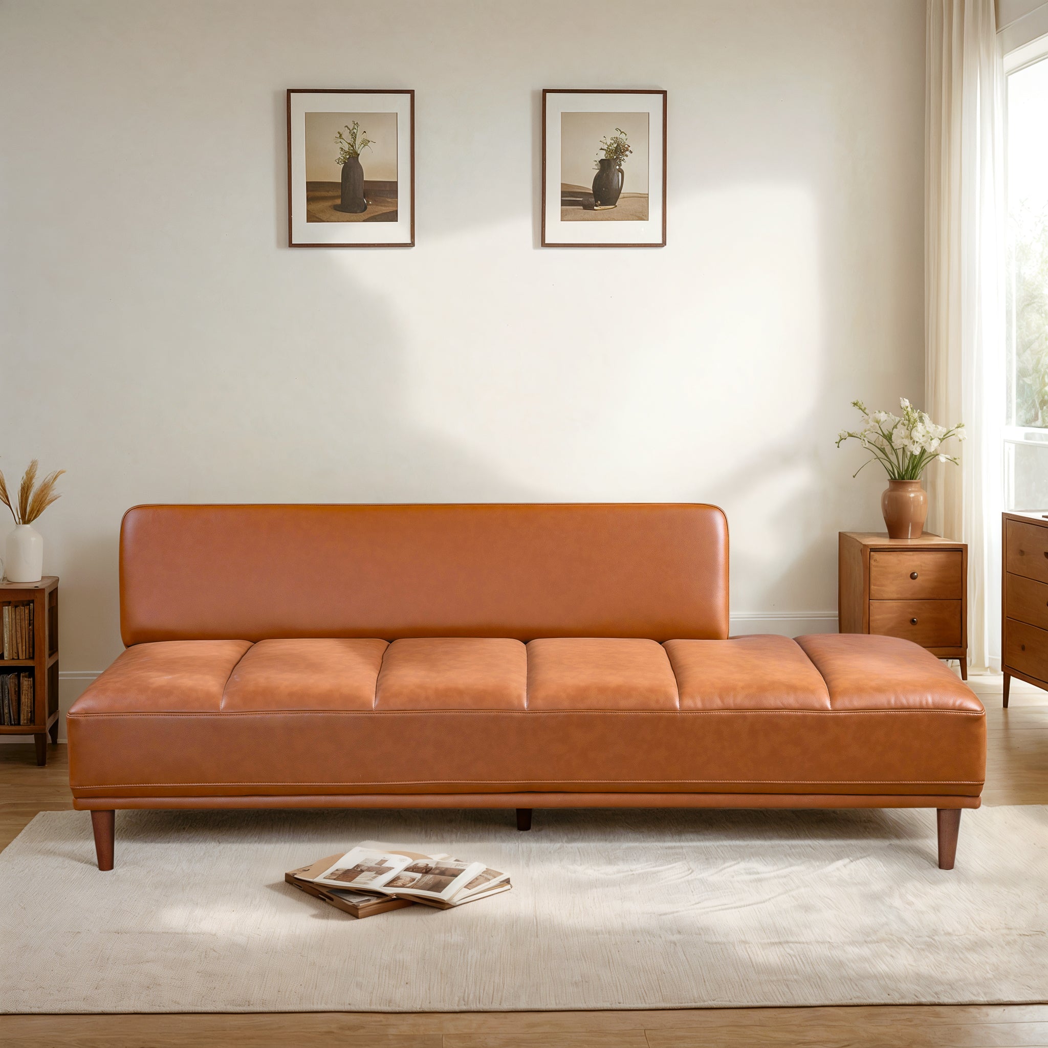 Karsten Daybed - Cognac Vegan Leather