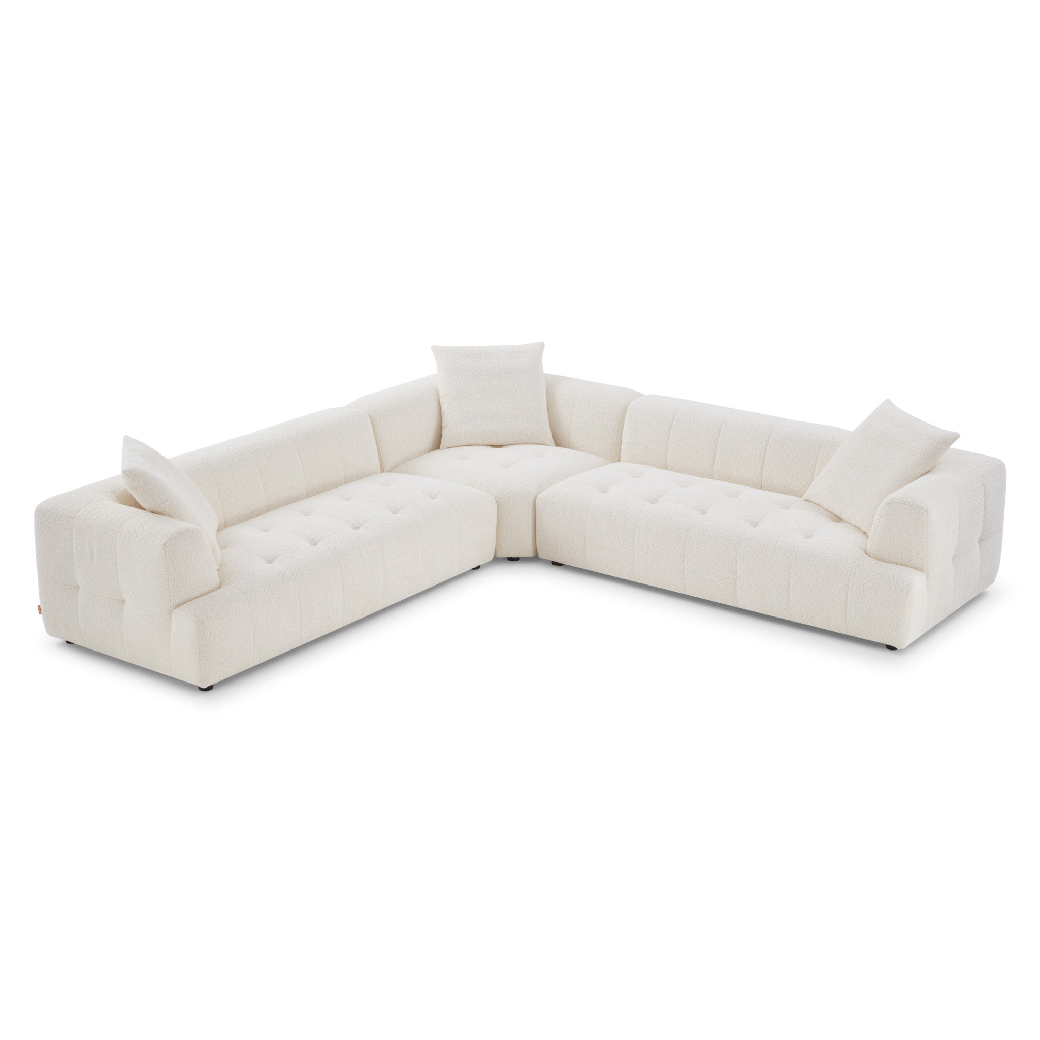 Kaynes Ivory Boucle Corner Sofa