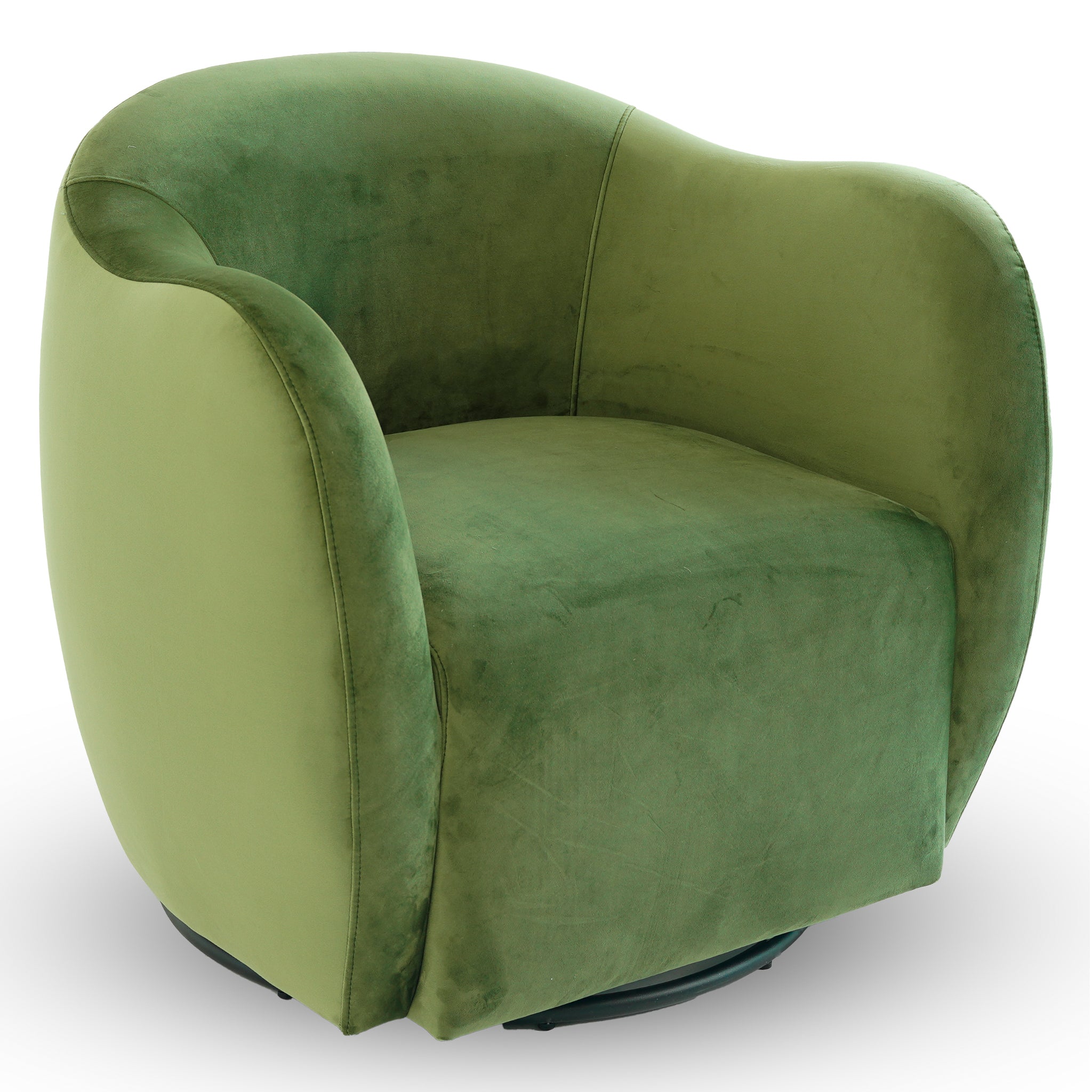 Renee Swivel Chair - Green Velvet