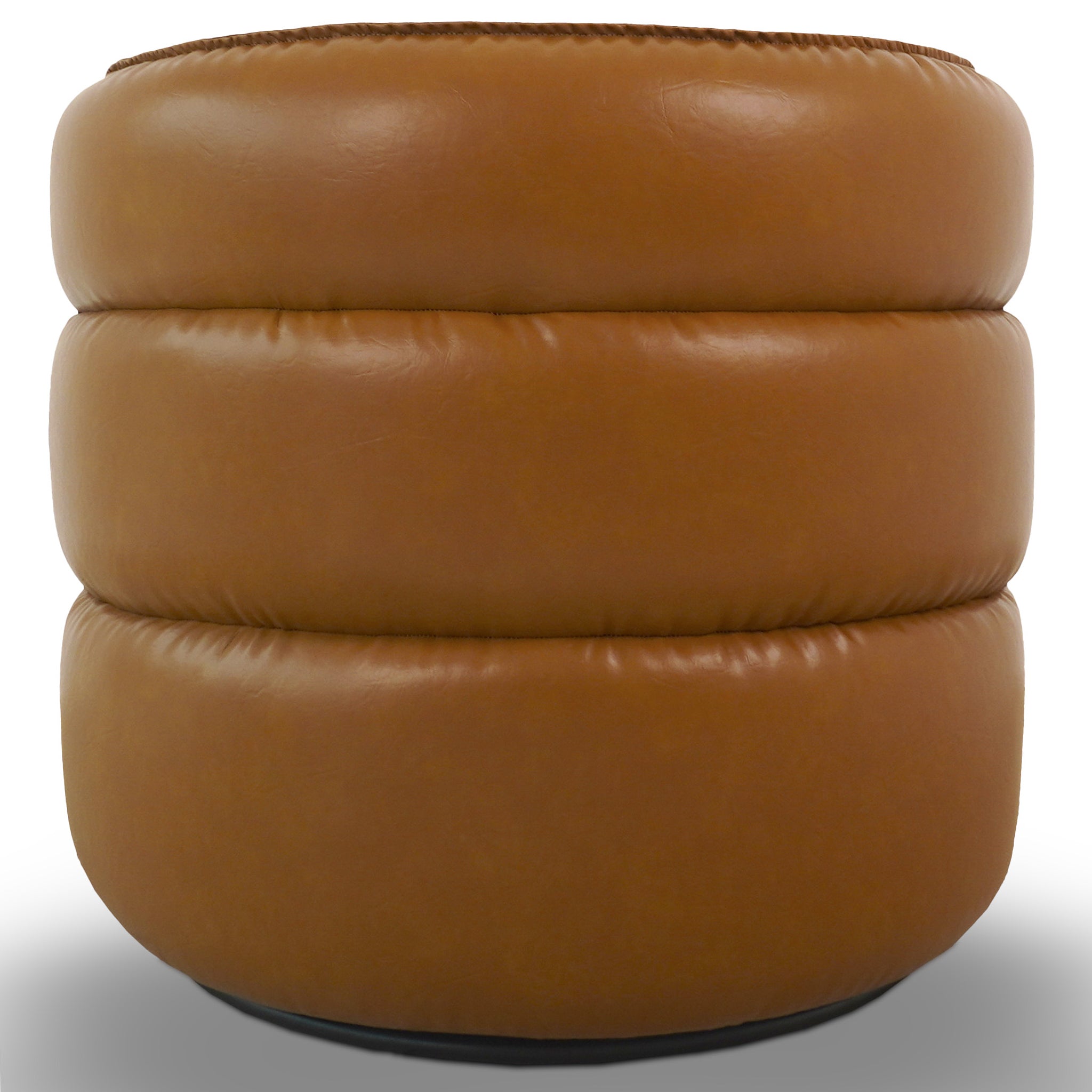 Walden Swivel Chair - Vegan Tan Leather