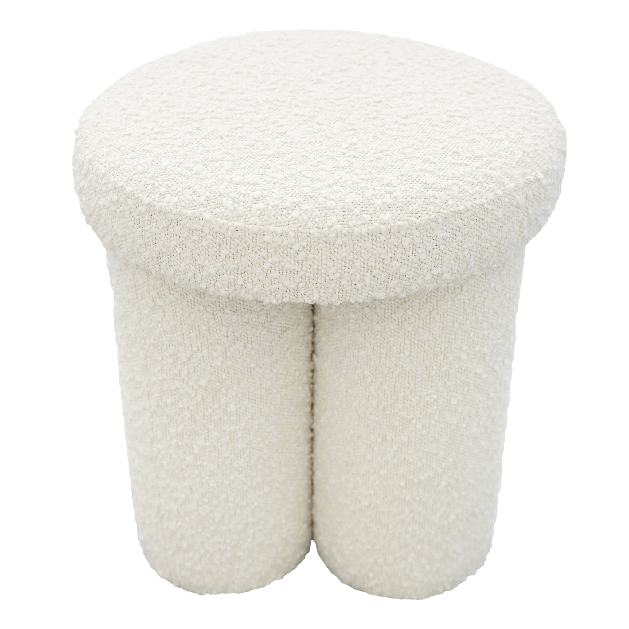 Wesley Ivory Boucle Stool