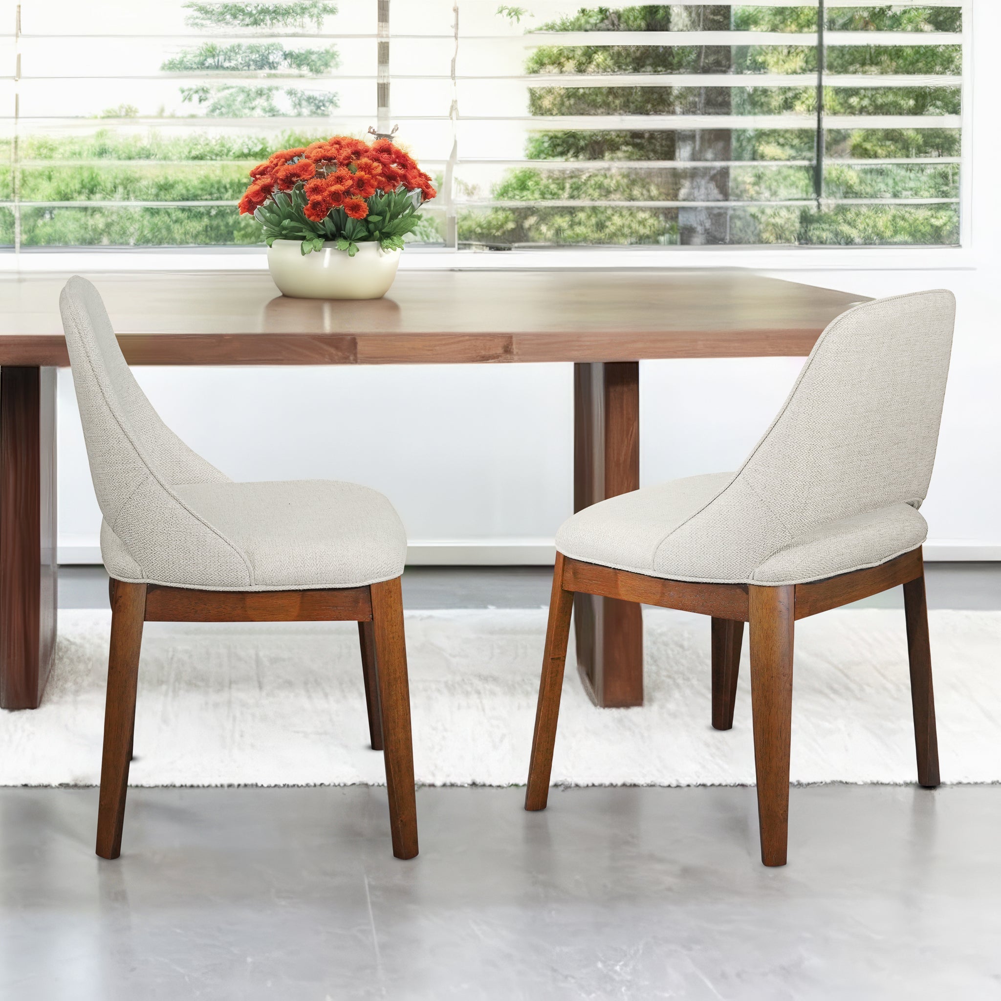 Weston Dining Chair Set of 2 - Beige Linen