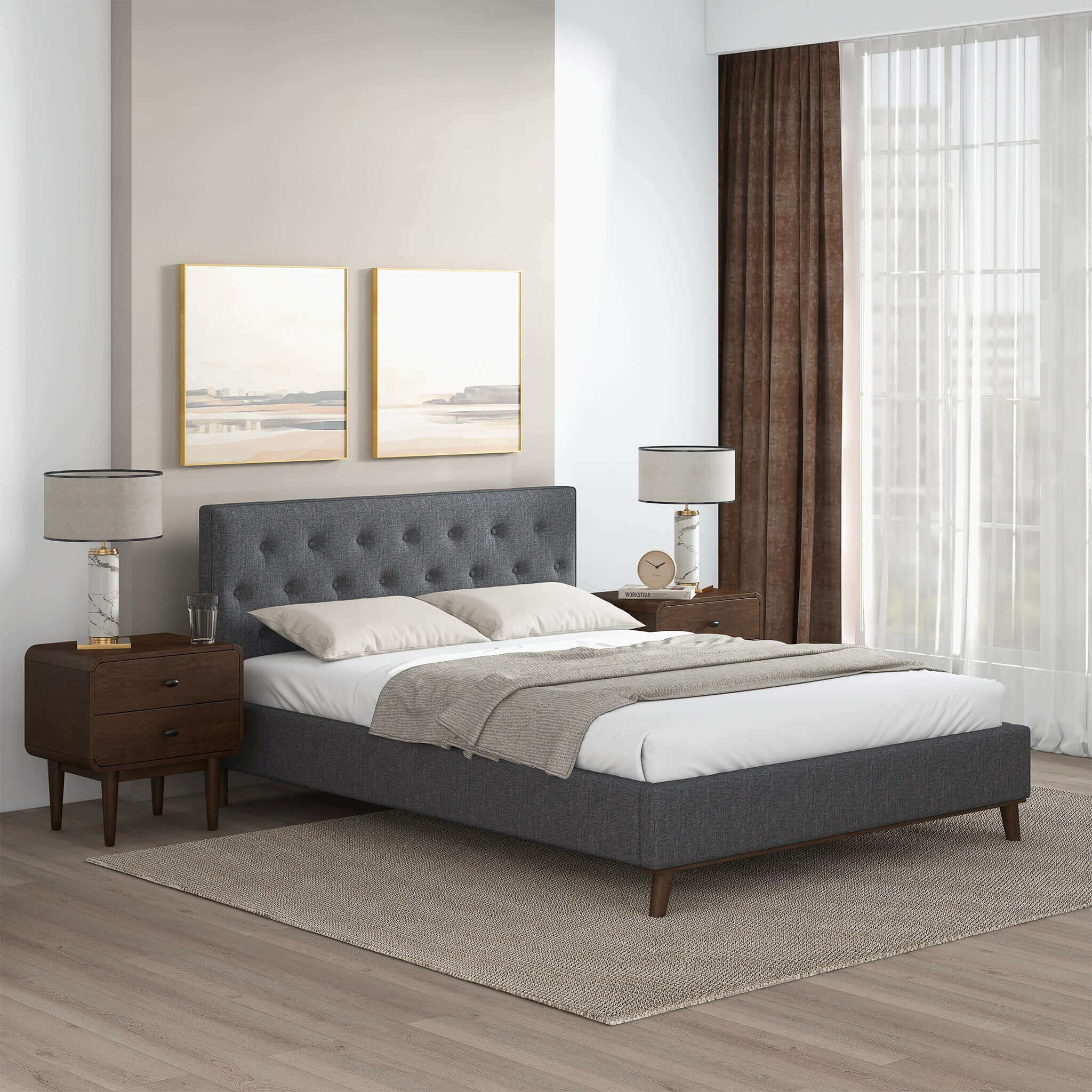 Graceville  Queen Fabric Platform Bed