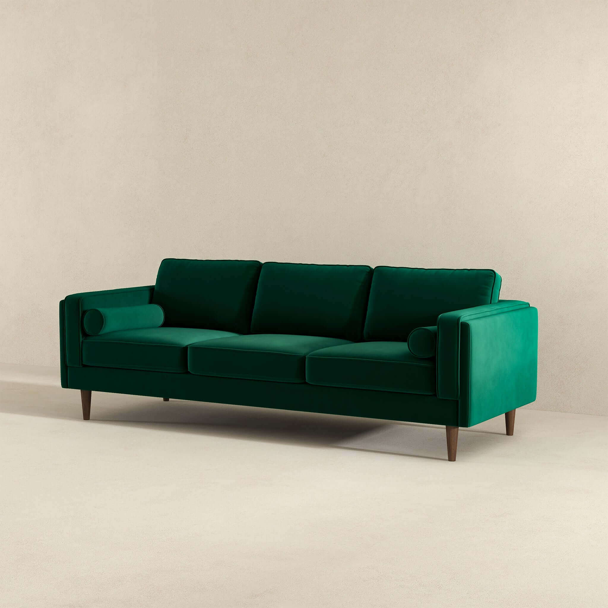 Amber Mid Century Modern Dark Green Luxury Modern Velvet Sofa