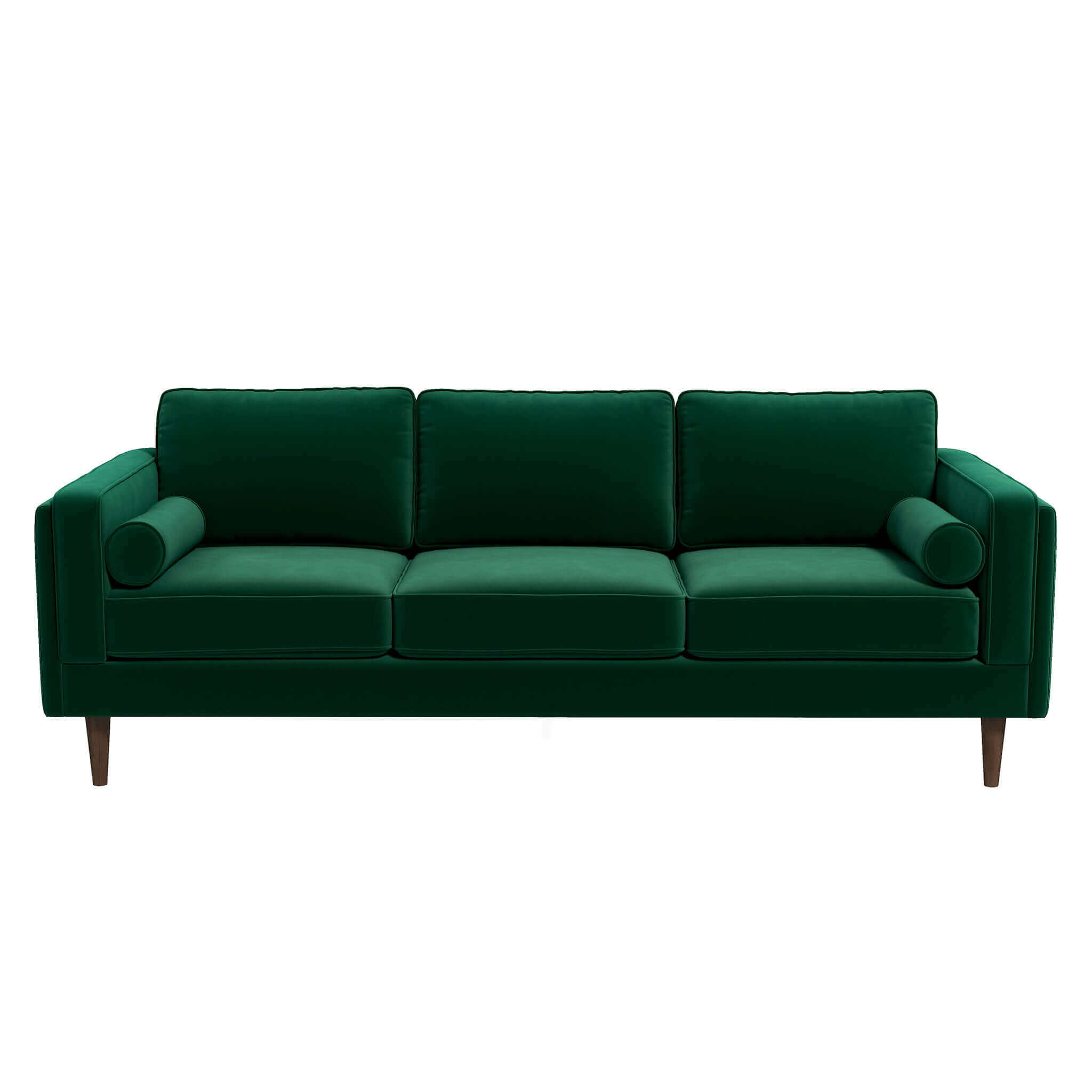 Amber Mid Century Modern Dark Green Luxury Modern Velvet Sofa