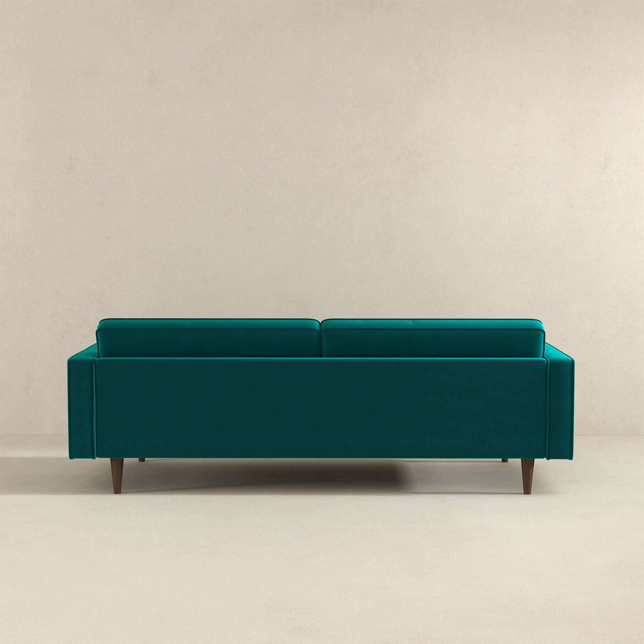 Casey Mid Century Modern Teal Velvet Sofa