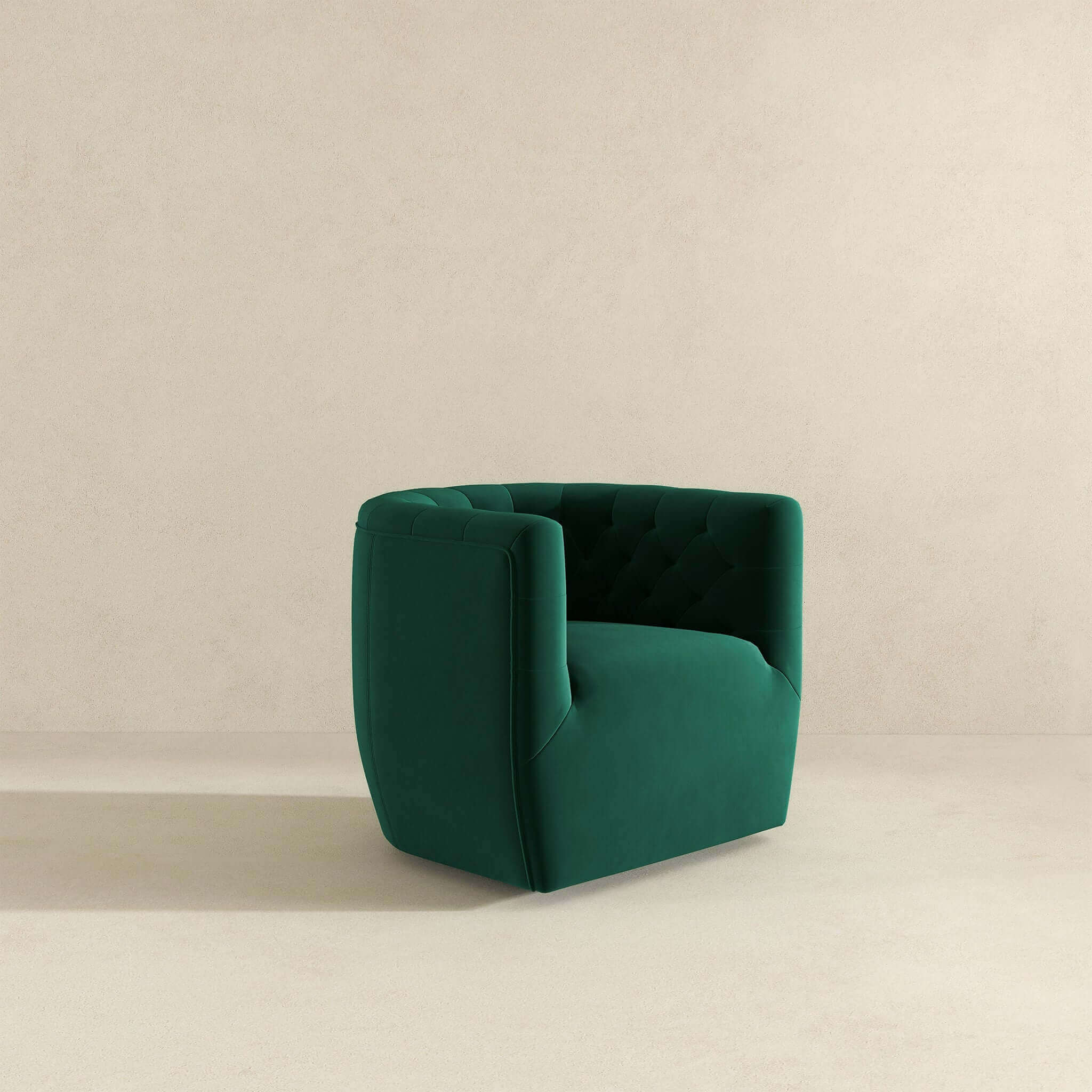 Delaney  Green Velvet Swivel Chair