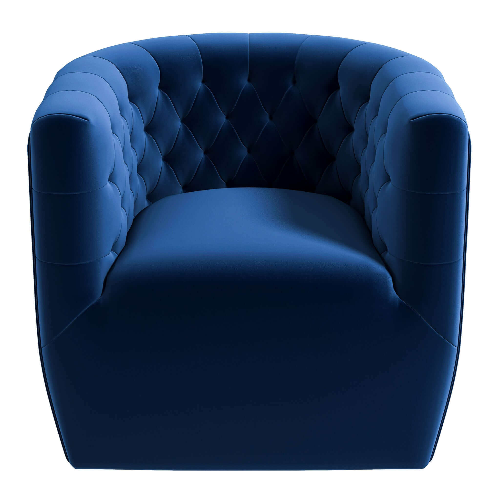 Delaney Dark Blue Velvet Swivel Chair