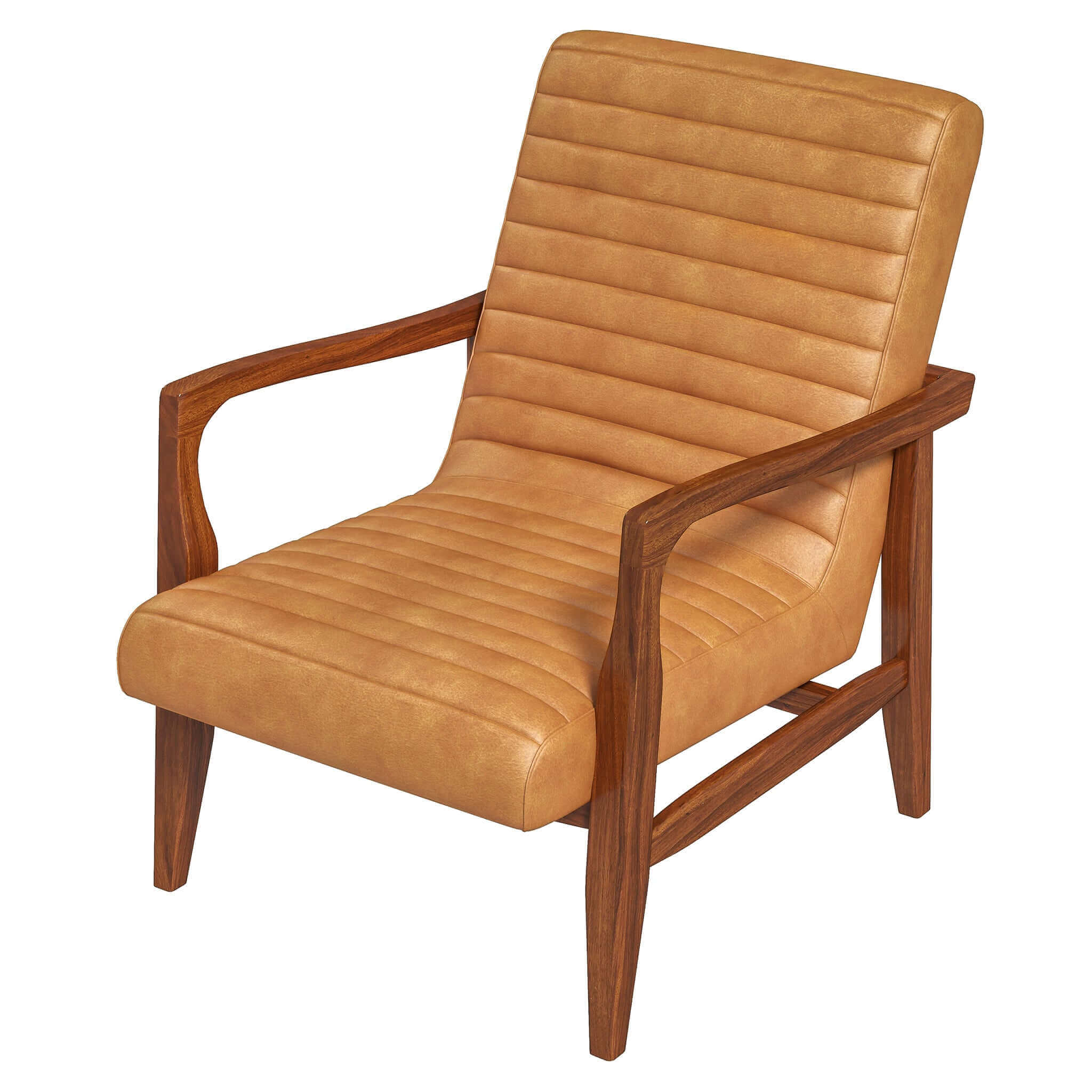 Micah Genuine Tan Leather Accent Chair