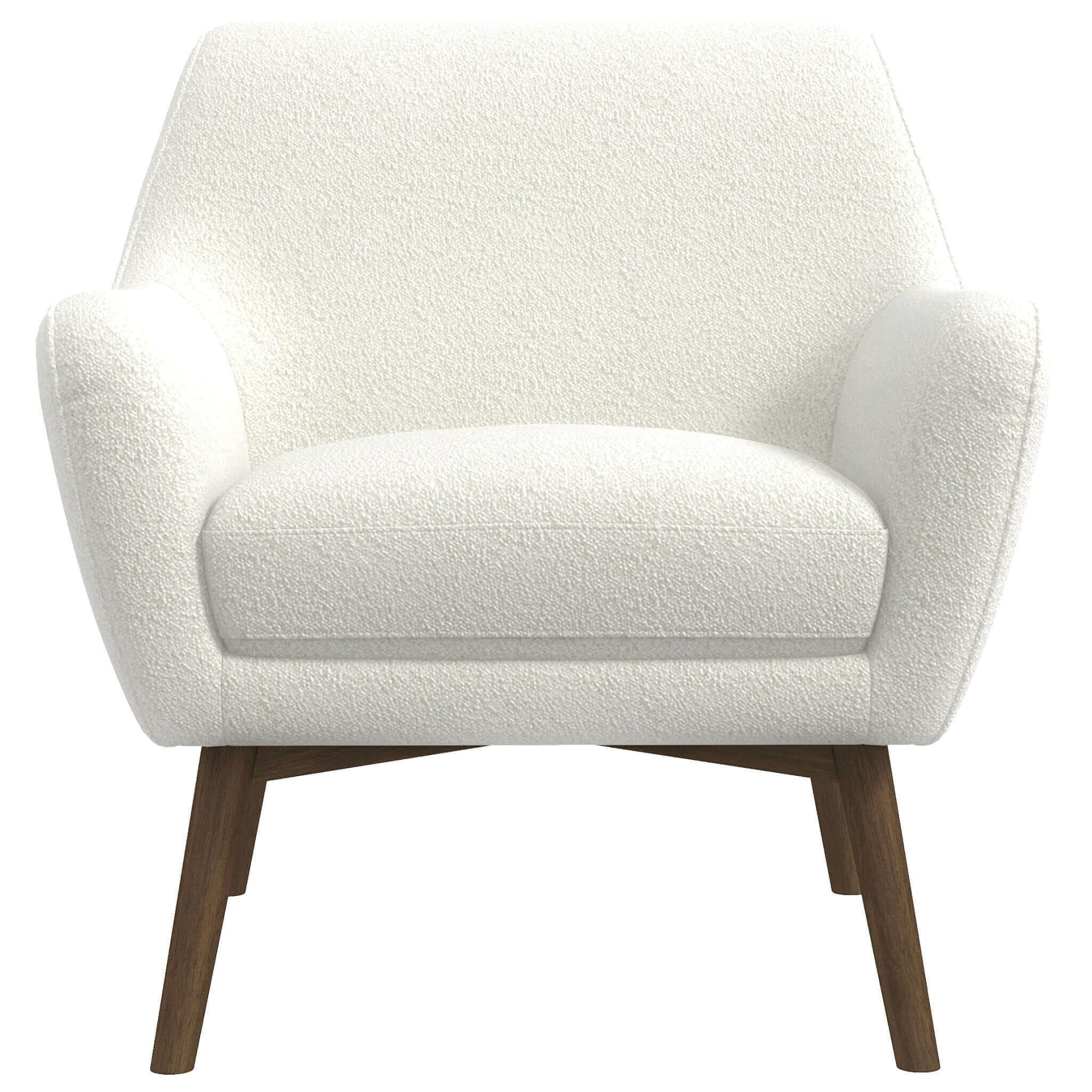 Panom  White Boucle Lounge Chair