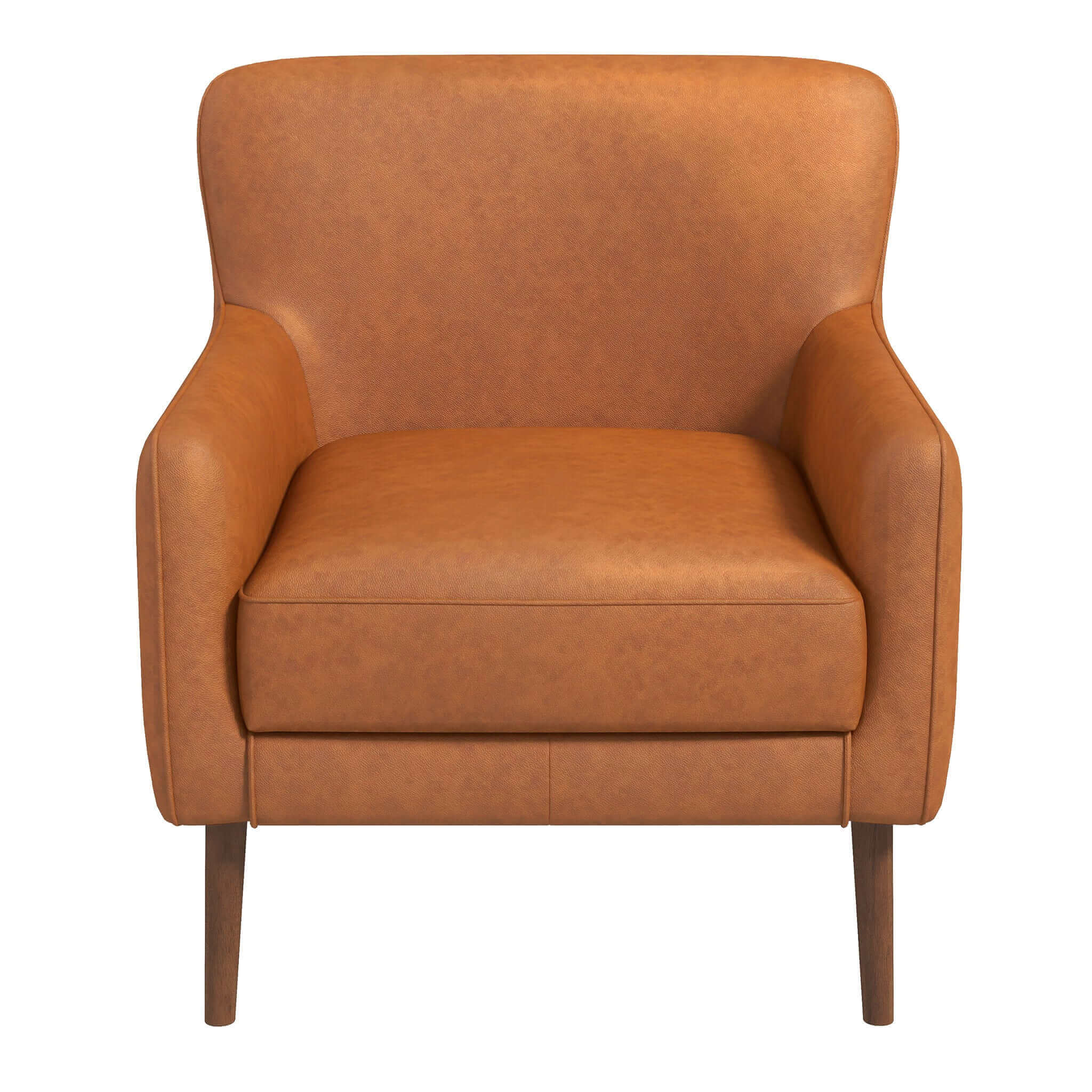 Claire  Genuine Leather Lounge Chair In Tan