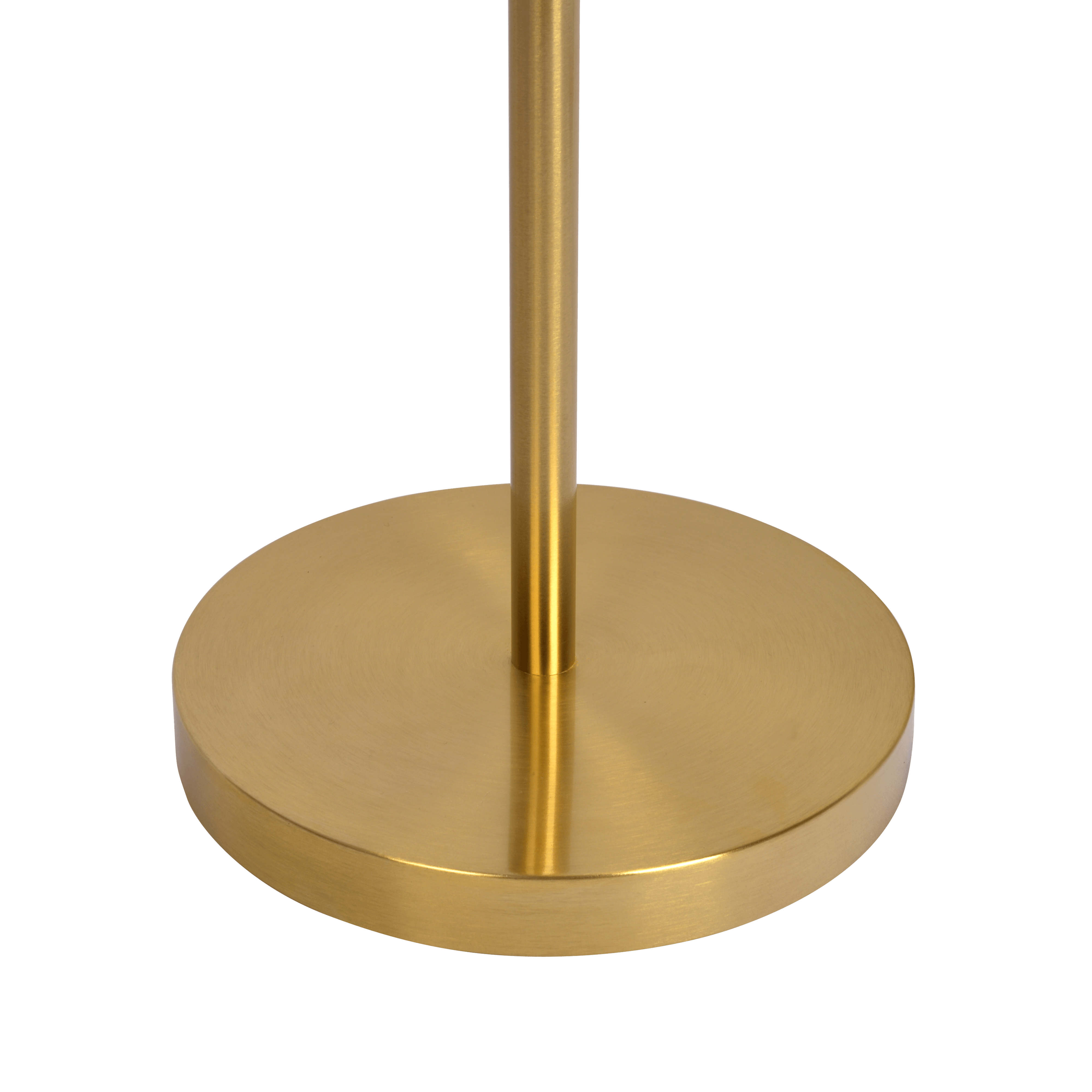 Brilliance Modern Gold Brush Floor Lamp, Opal Glass Shades and Round Metal Base