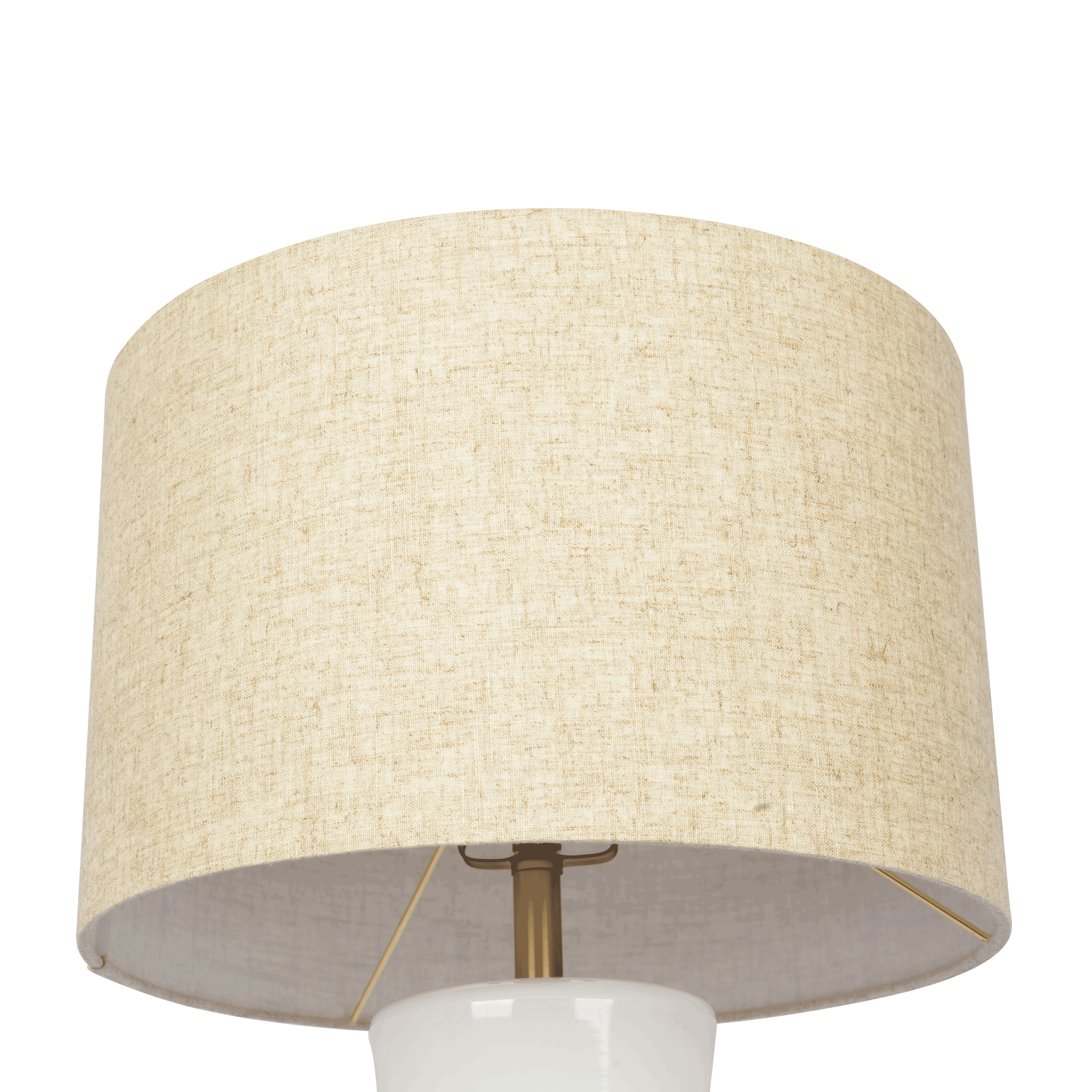 Cascade Glass Lamp Golden Base Off White Glass Table Lamp - West Lamp