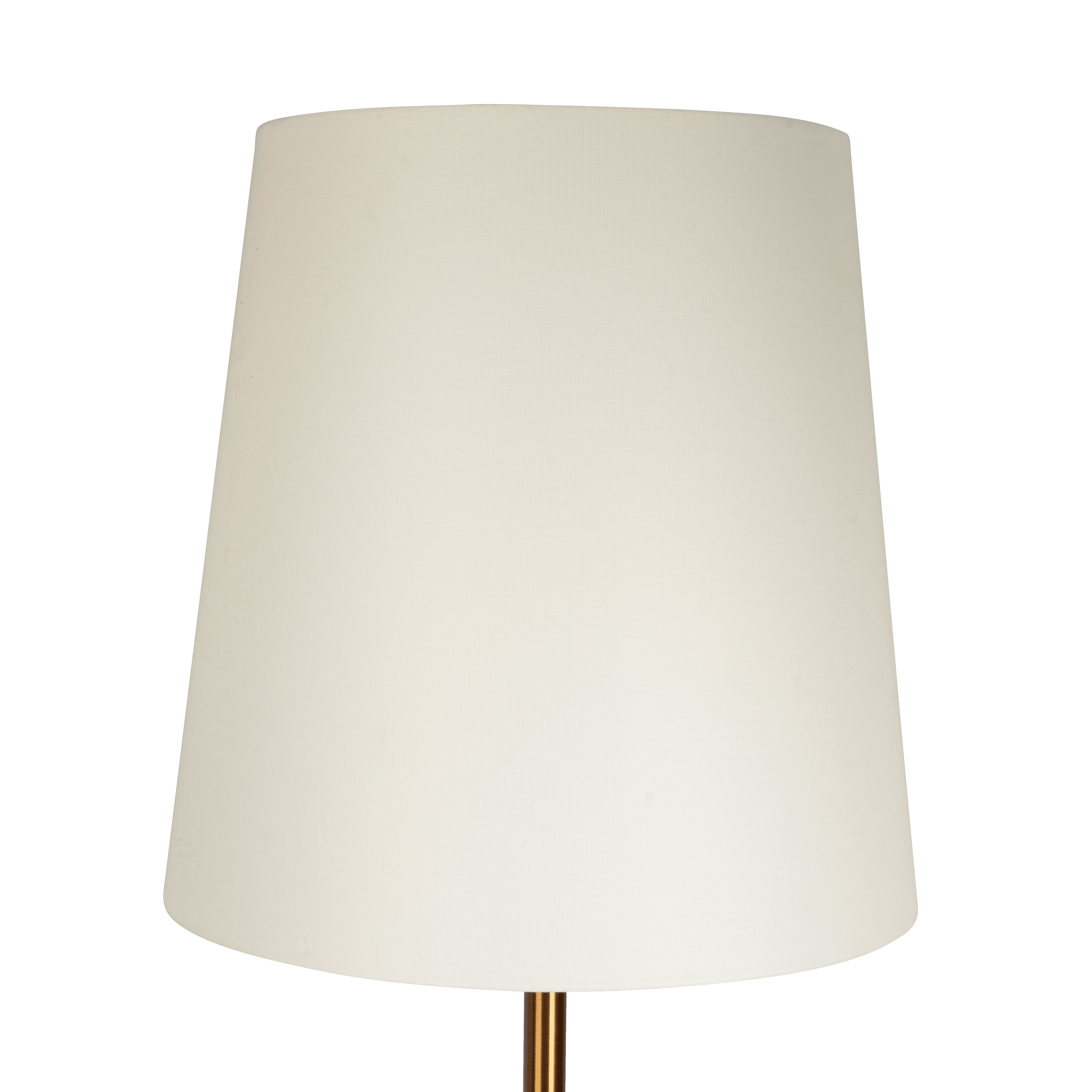 Celestial Modern Floor Lamp with Brass Accent Table with Large White Shade