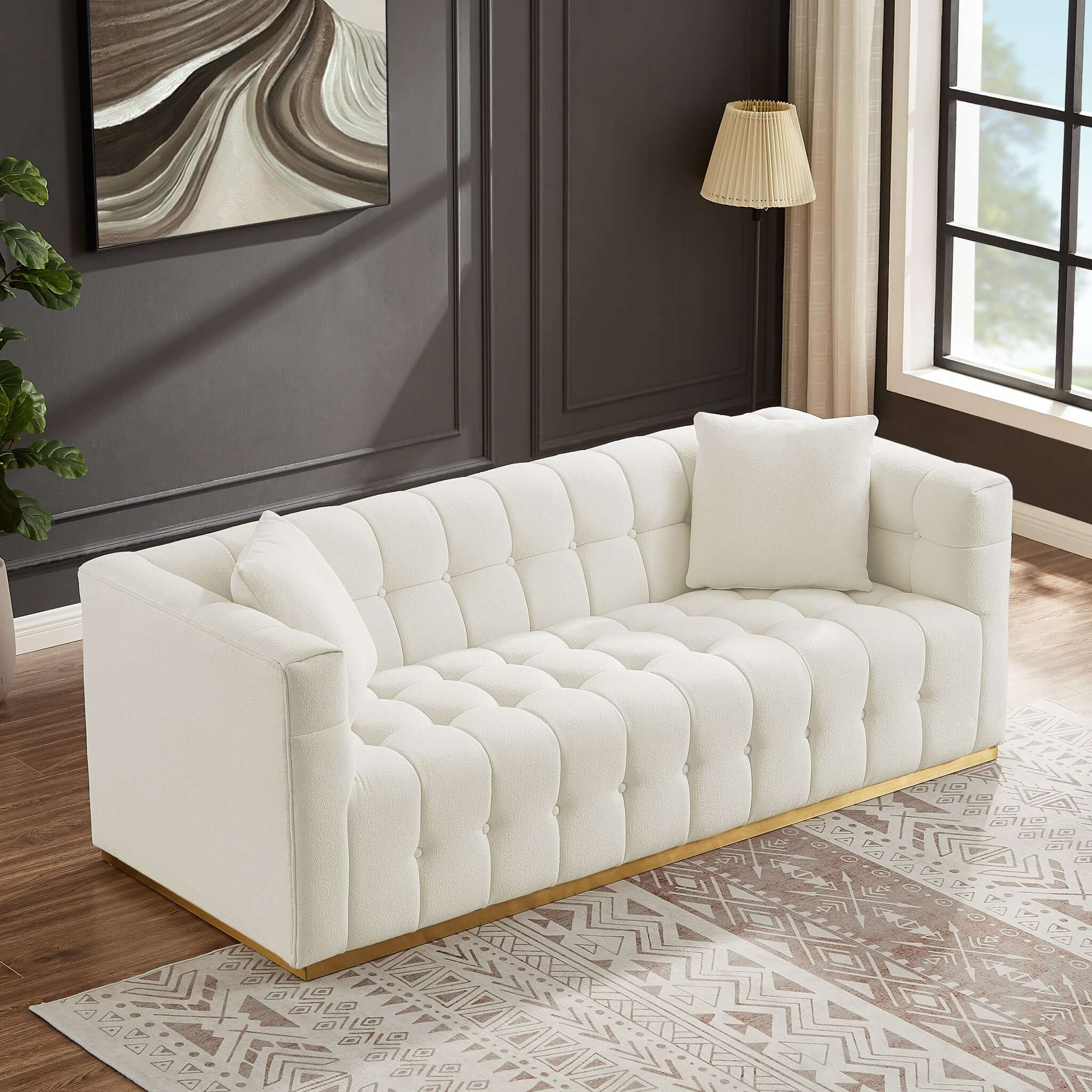 Eleanor  Sofa Beige Boucle