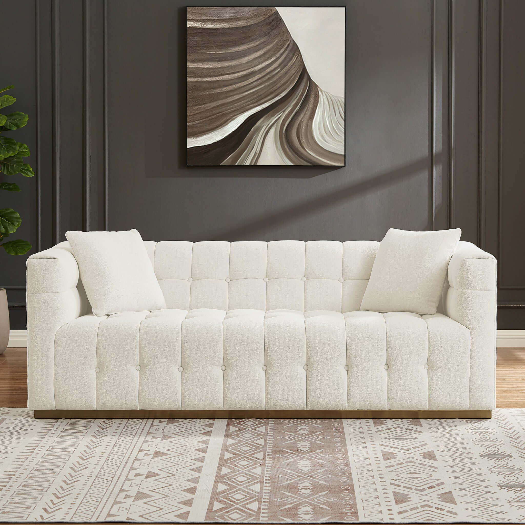 Eleanor  Sofa Beige Boucle