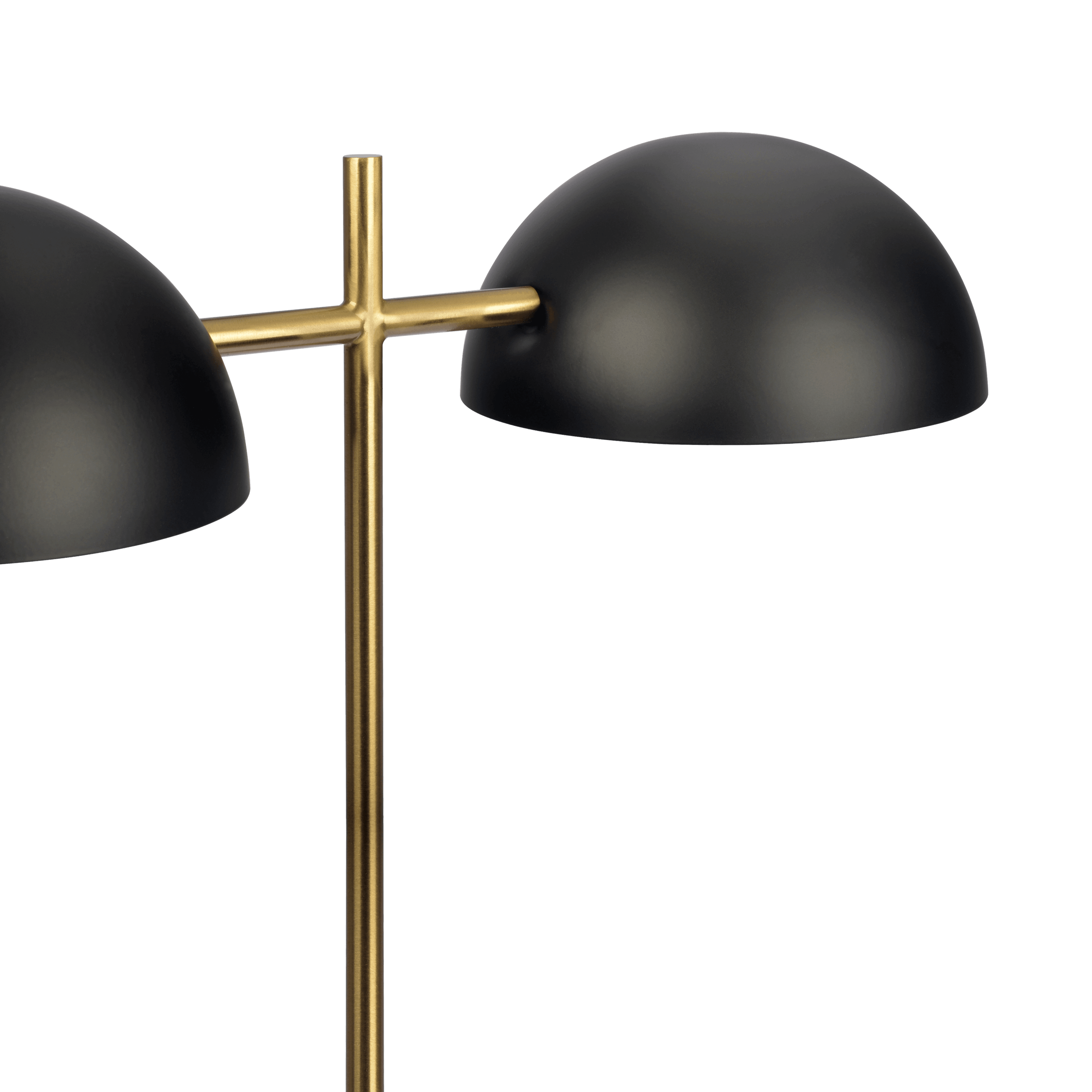 Nova Hydro Black Table Lamp with On/Off Switch Double Lamp with Faux Marble Base