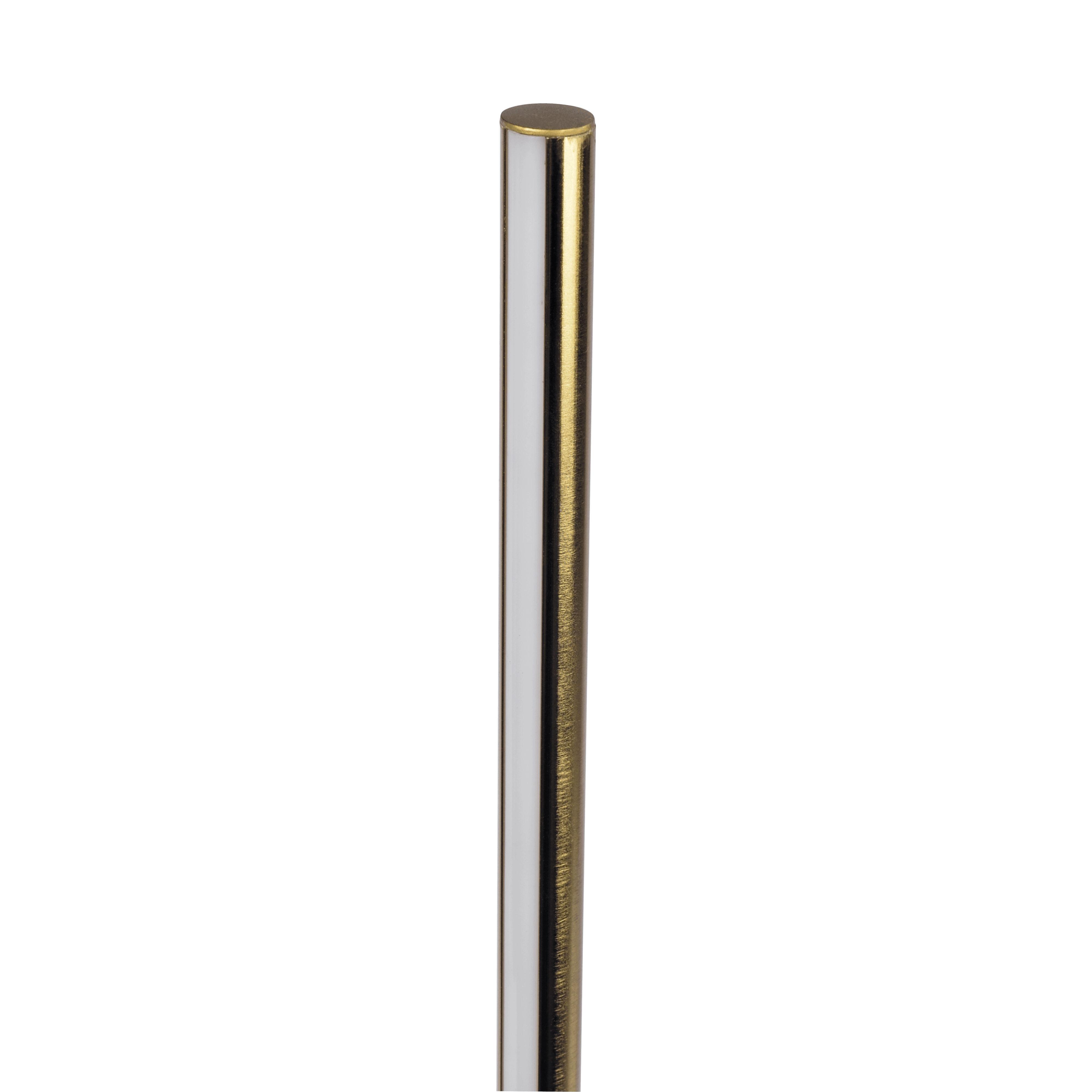 Prism Brassed Gold LED Floor Lamp with On/Off Switch Faux Marble Base