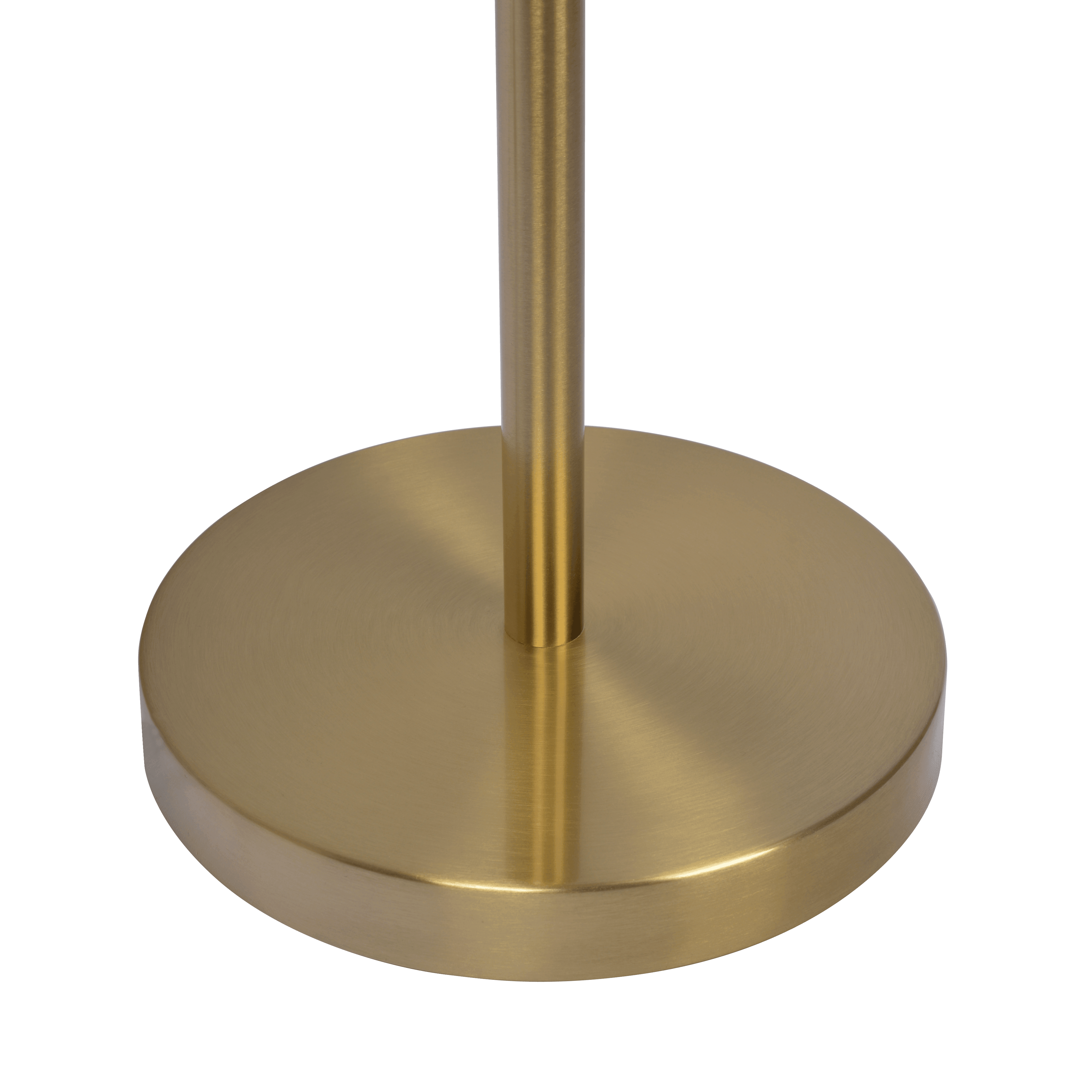 Verve Brassed Gold Floor Lamp with On/Off Switch Adjustable Led Round Base