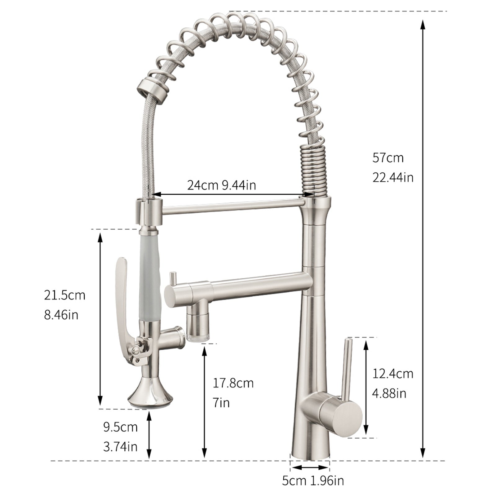 Pull Down Kitchen LED Faucet with Sprayer