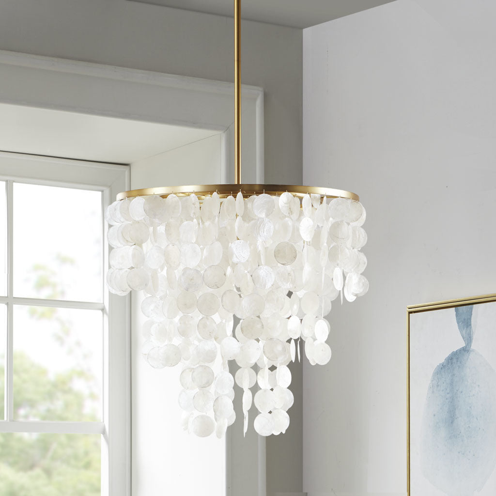 Layered Capiz Chandelier