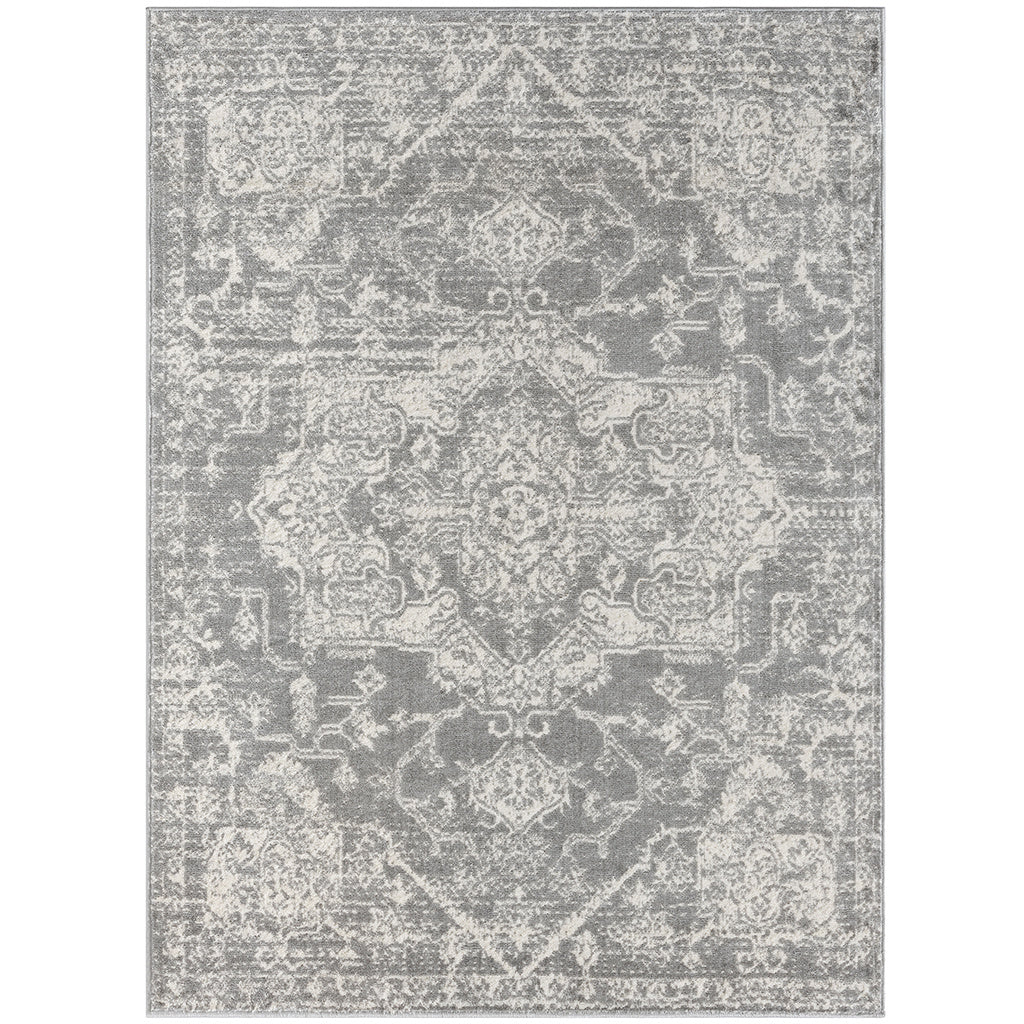 Distressed Medallion Woven Area Rug 6x9'