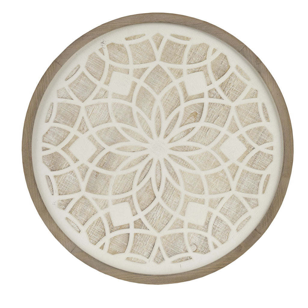 Round Wall Decor Two Tone Medallion front no background