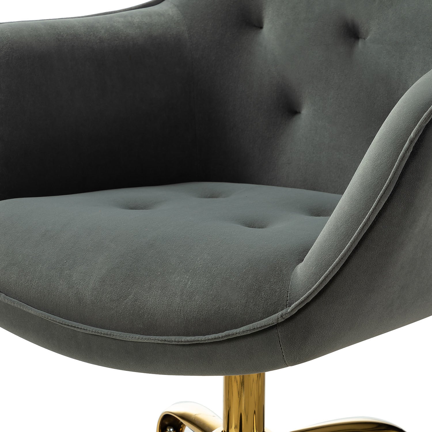 Office Chair in Gray Velvet