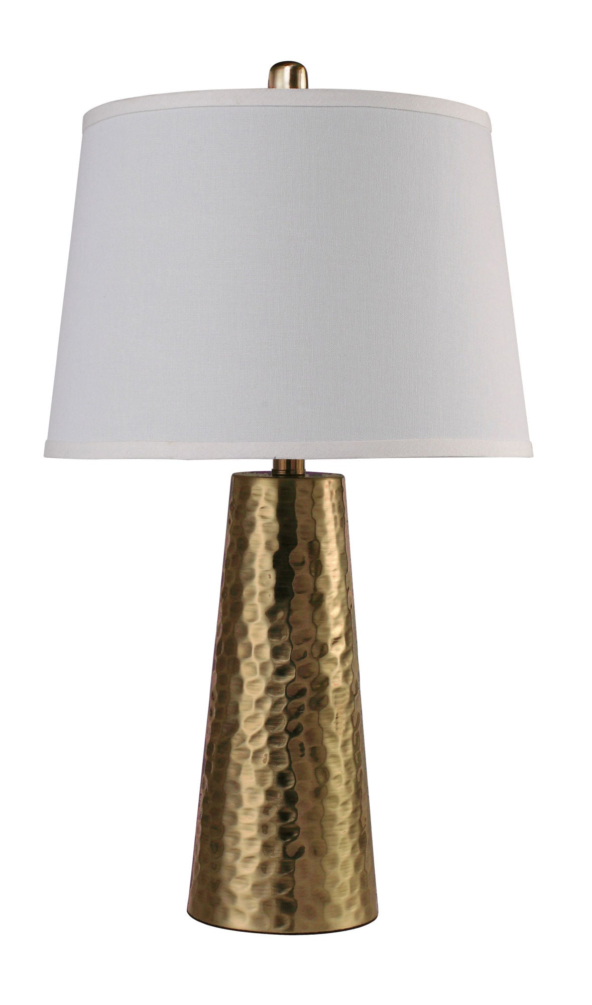 Modern Silver Hammered Table Lamp