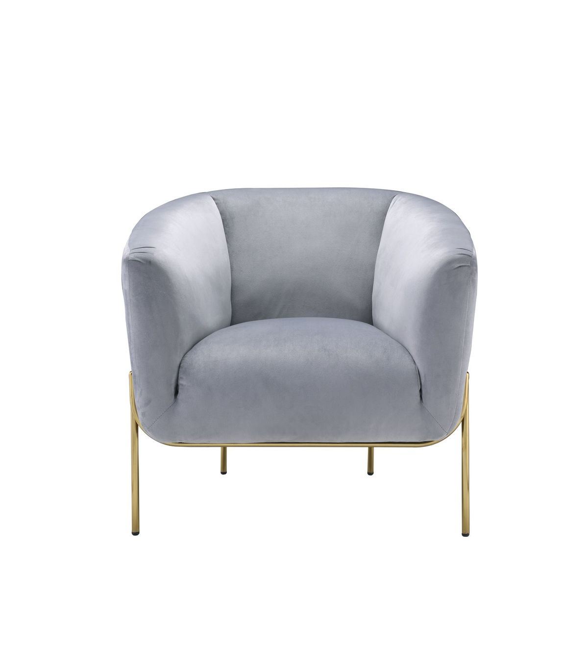 Armchair in Gray Velvet