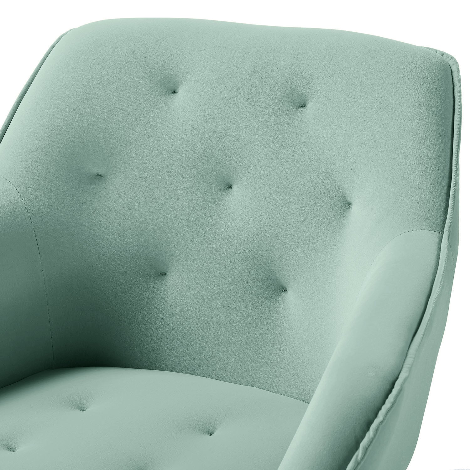Sage Green Velvet Chair back detail