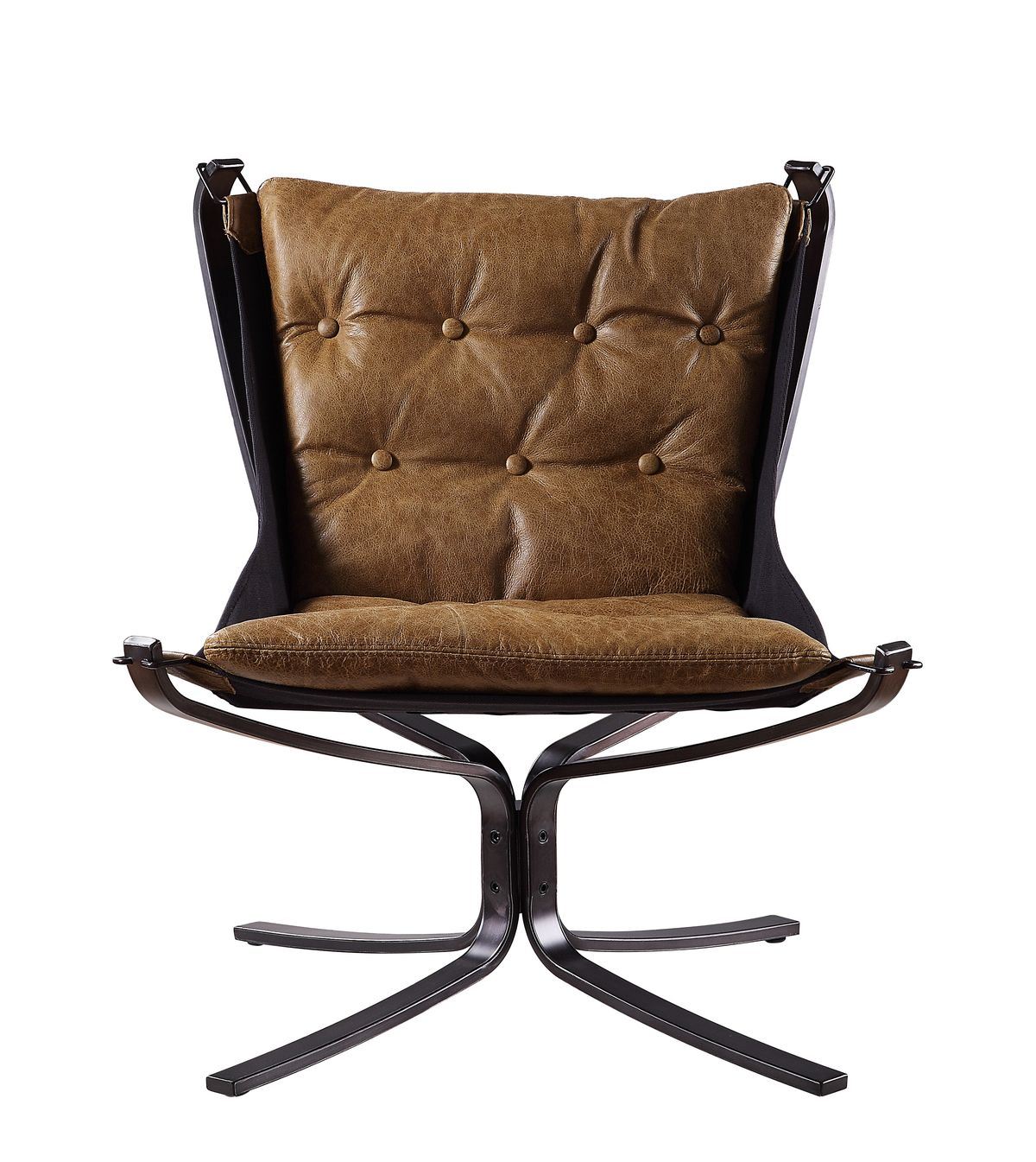 Accent Chair in Brown Leather