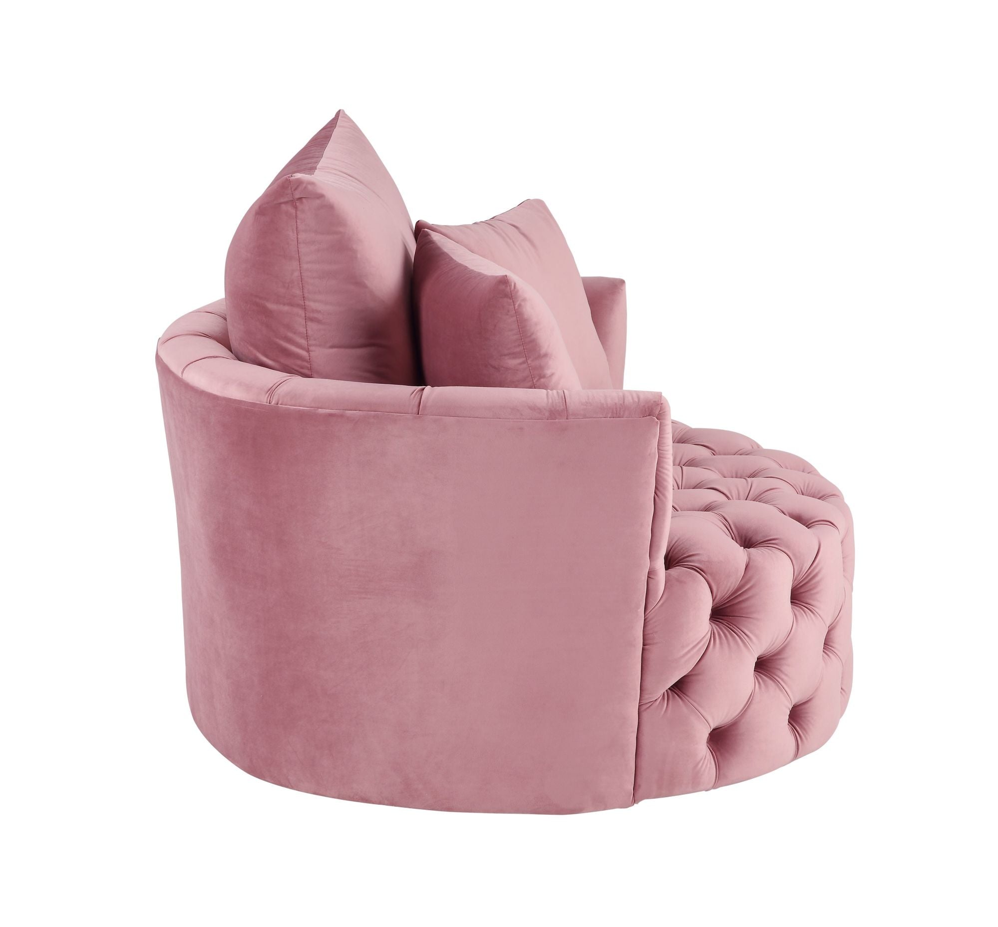 Pink Velvet Accent Chair Swivel