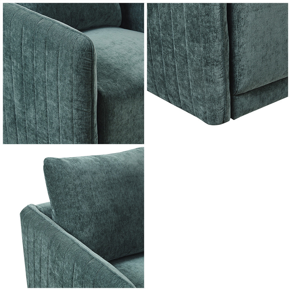 Green Velvet Swivel Chair