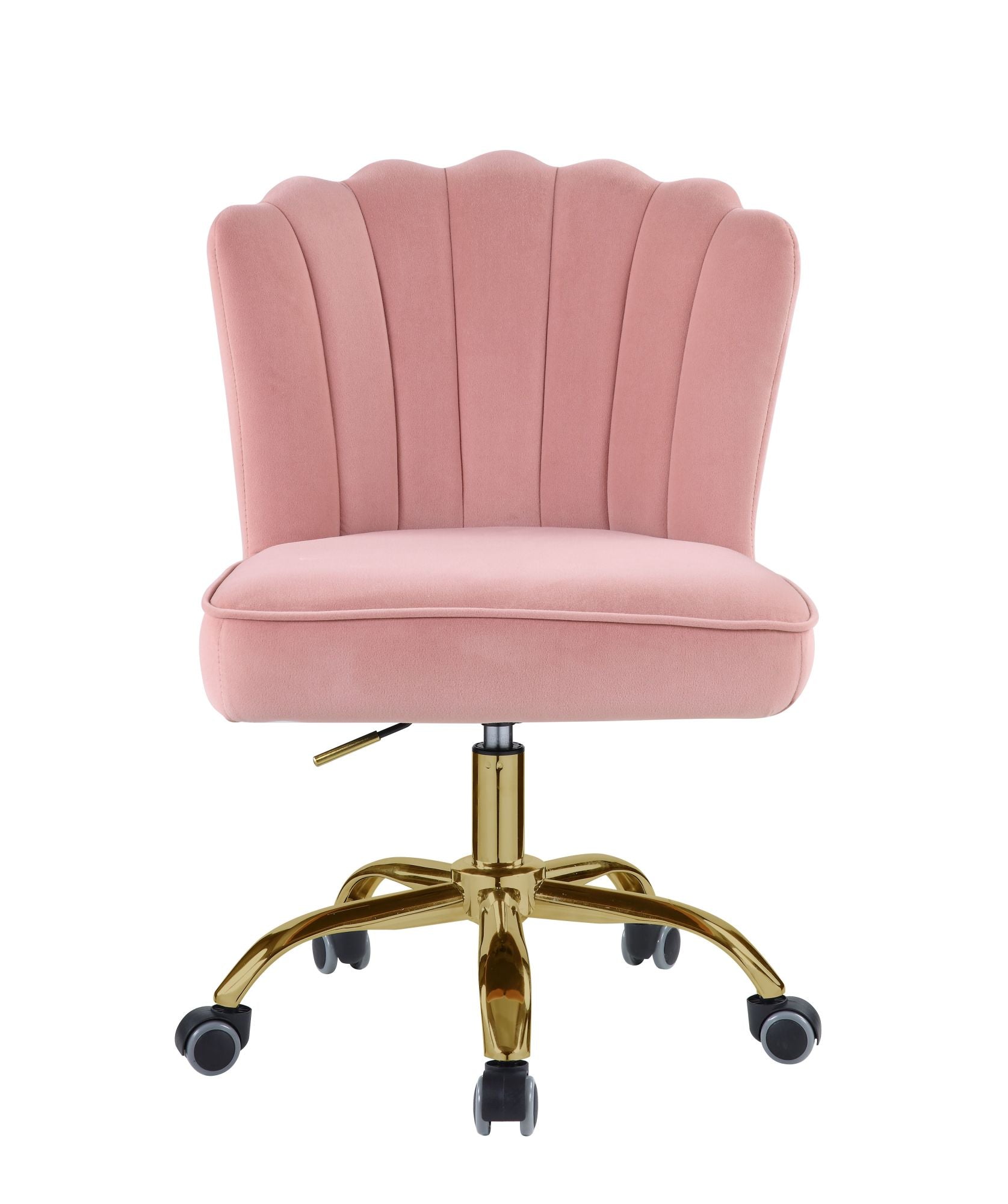 Office Chair in Dark Peach Pink Velvet