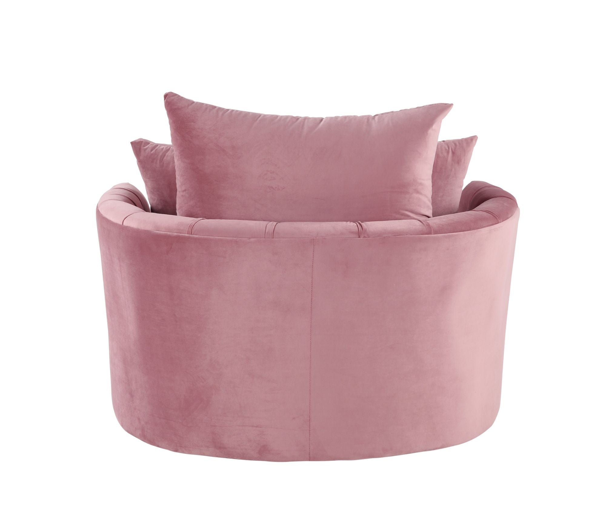 Pink Velvet Accent Chair Swivel