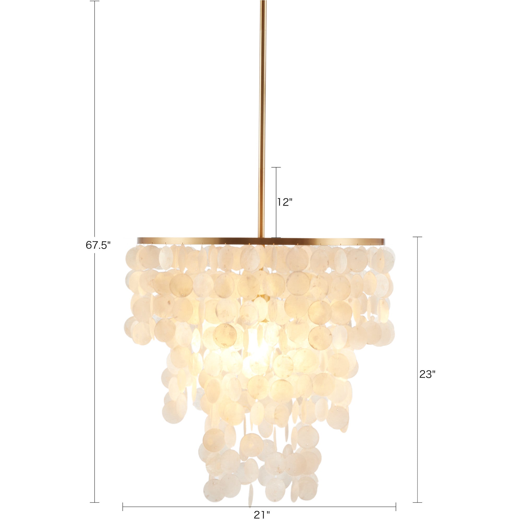 Layered Capiz Chandelier