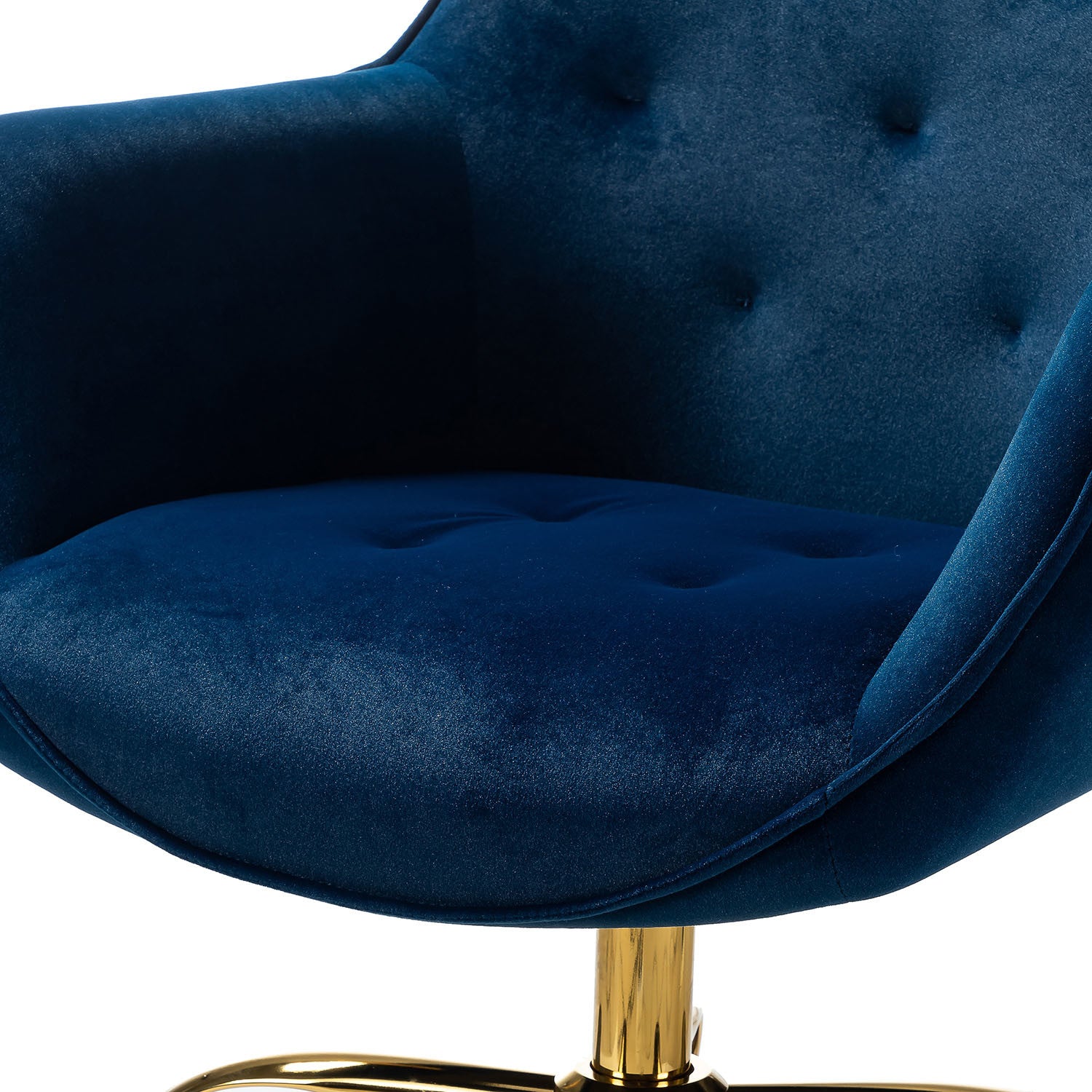 Office Chair in Blue Velvet