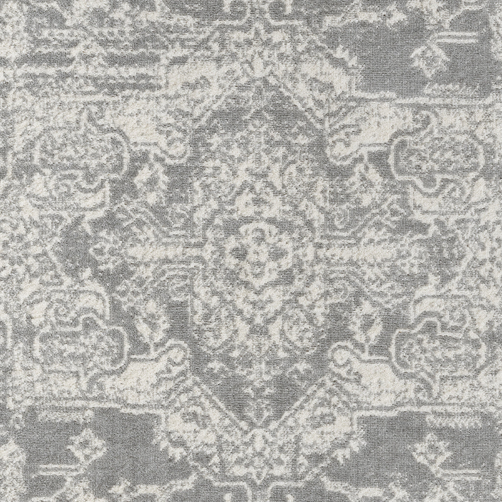 Distressed Medallion Woven Area Rug 3x8'