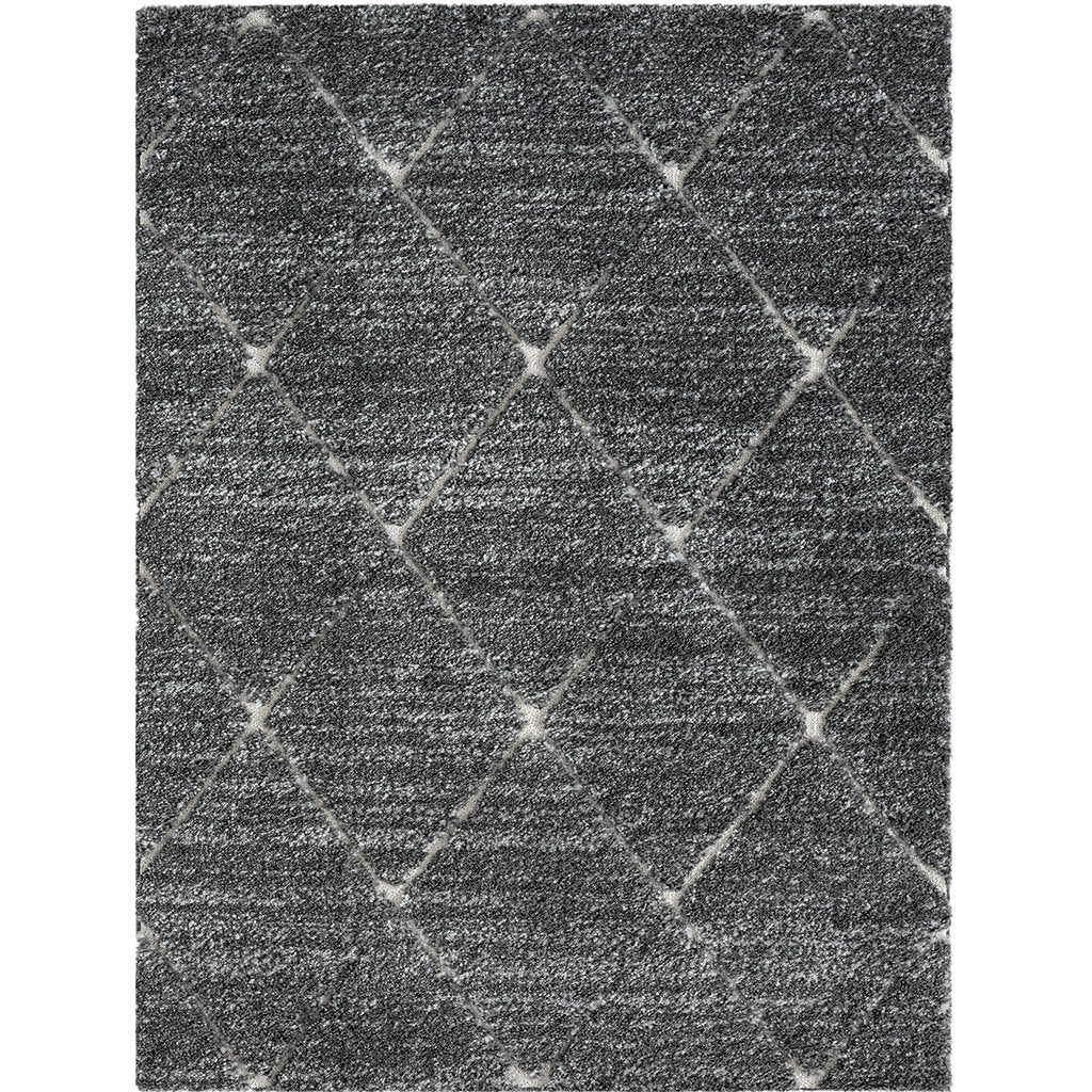 Talas Trellis Area Rug in Grey and Cream 8x10'