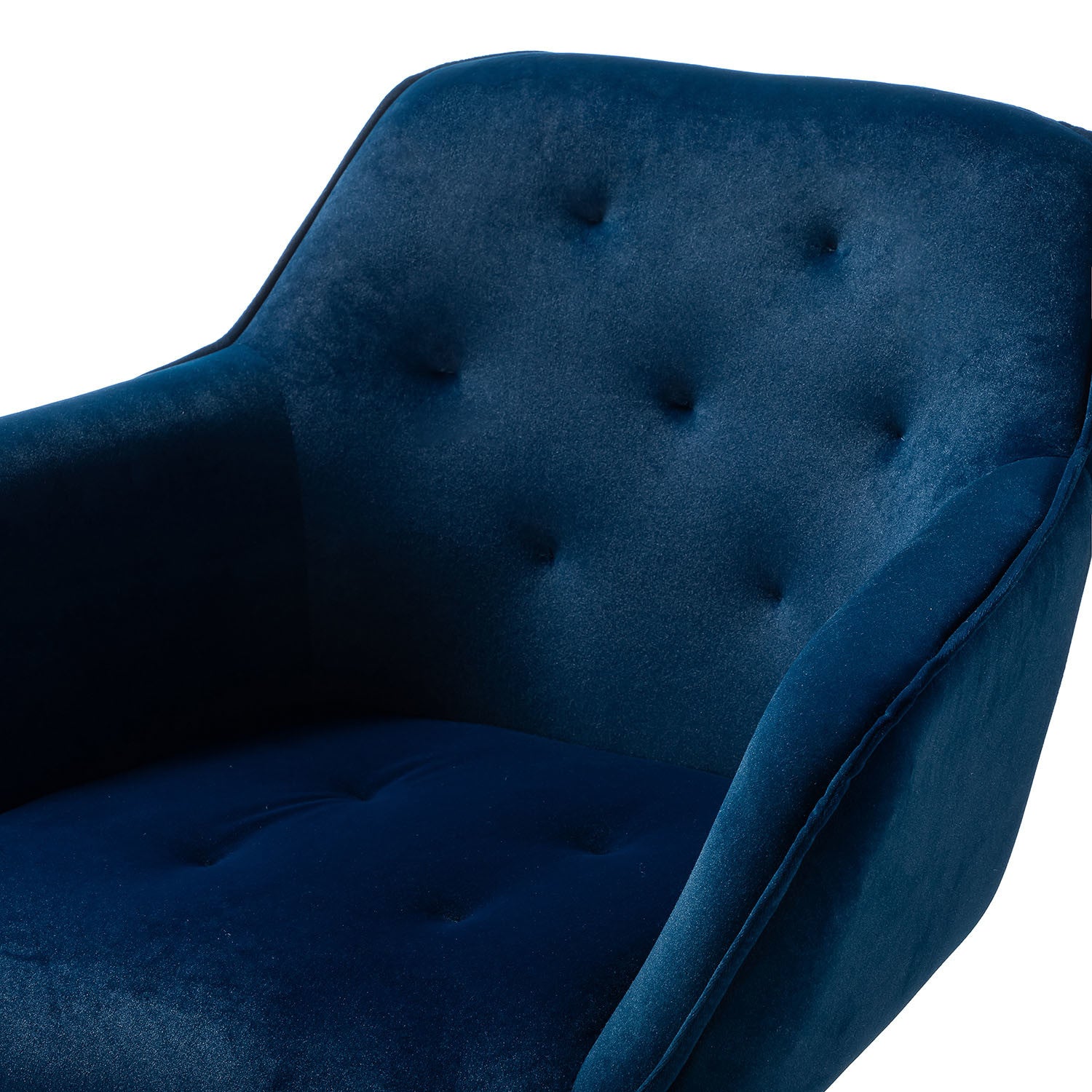 Office Chair in Blue Velvet