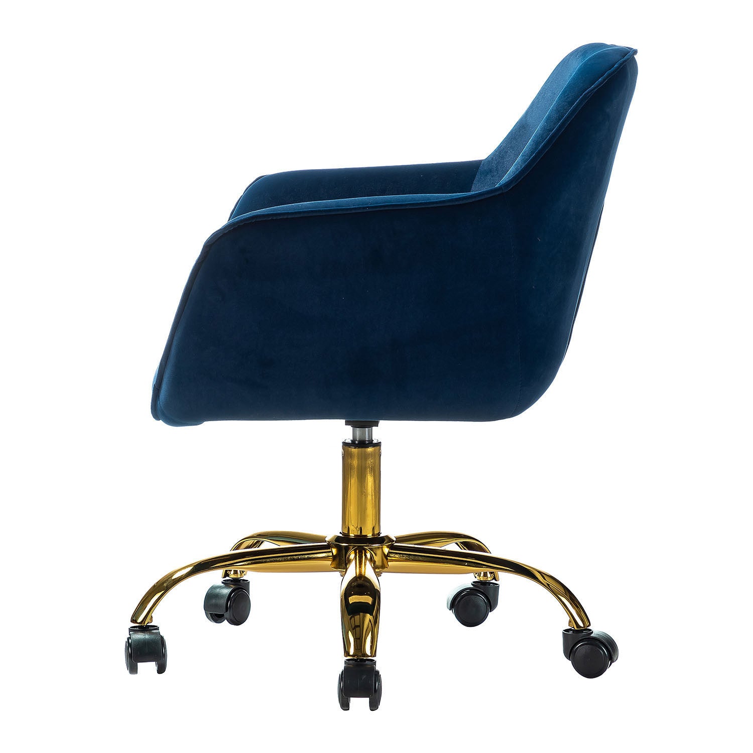 Office Chair in Blue Velvet