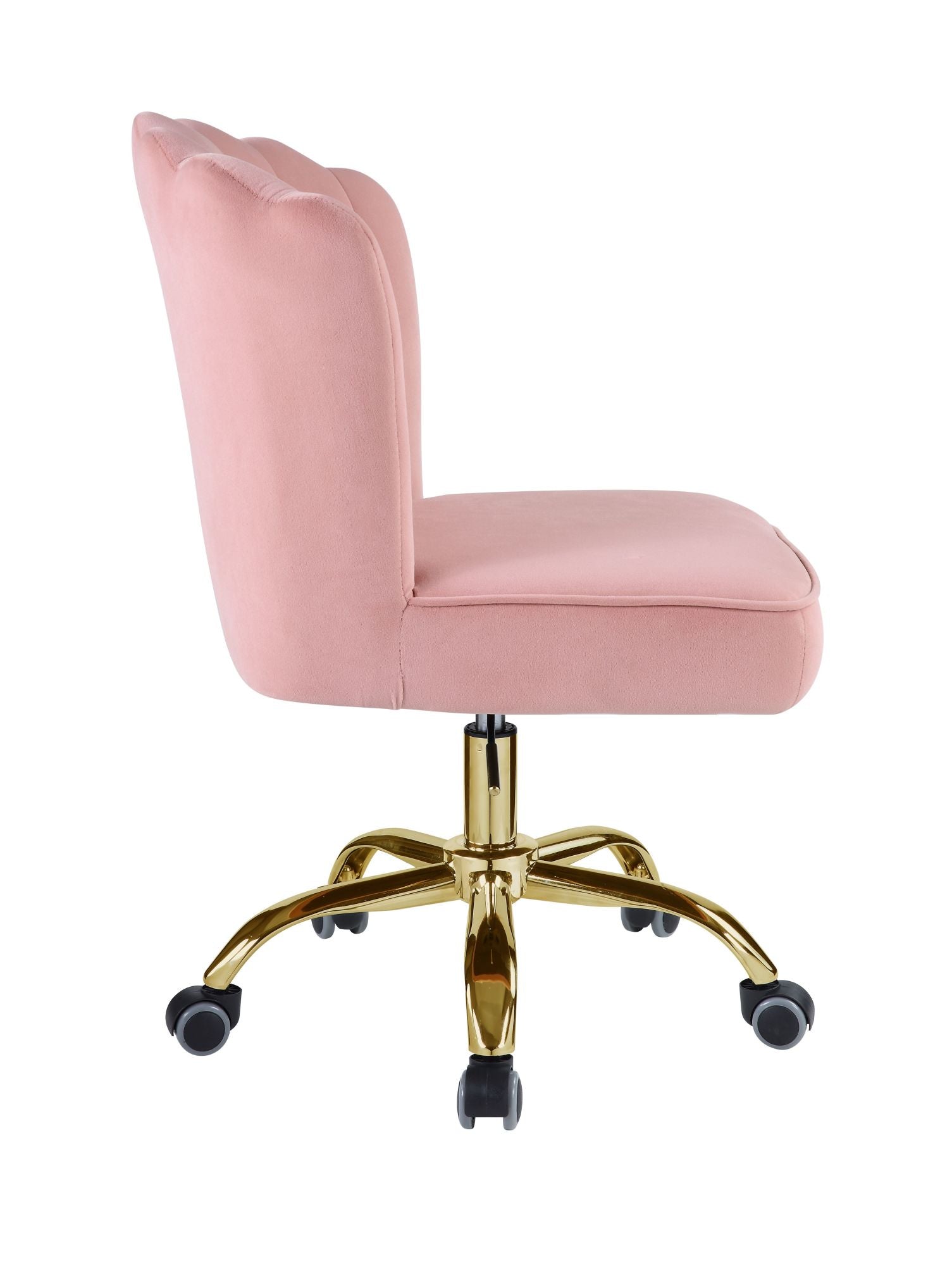 Office Chair in Dark Peach Pink Velvet