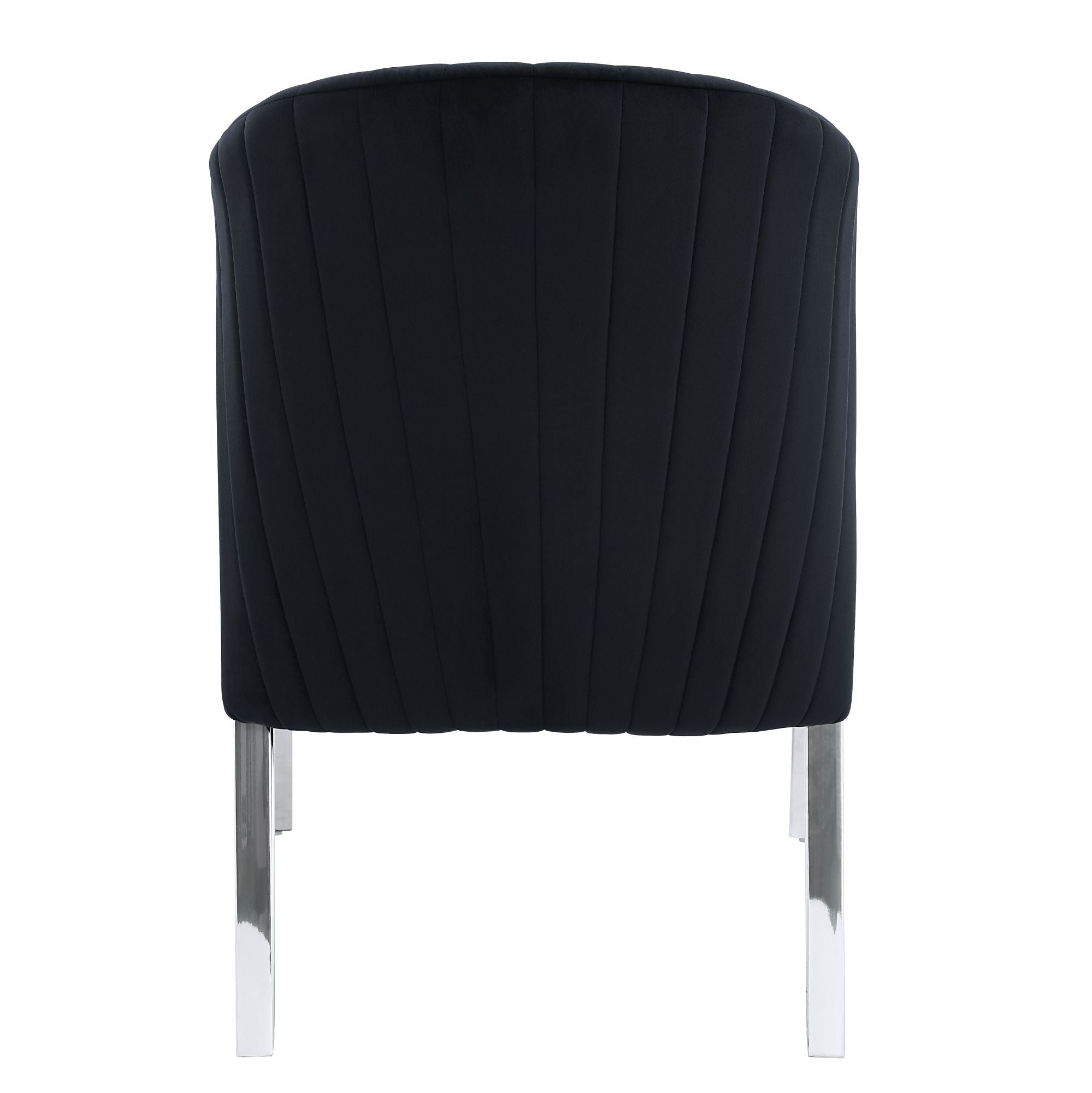 Set of 2 Chairs in Black Velvet