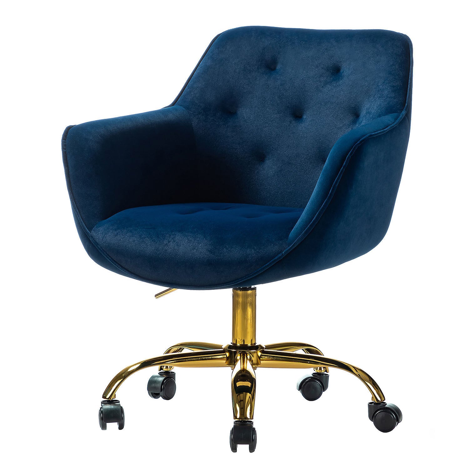 Office Chair in Blue Velvet