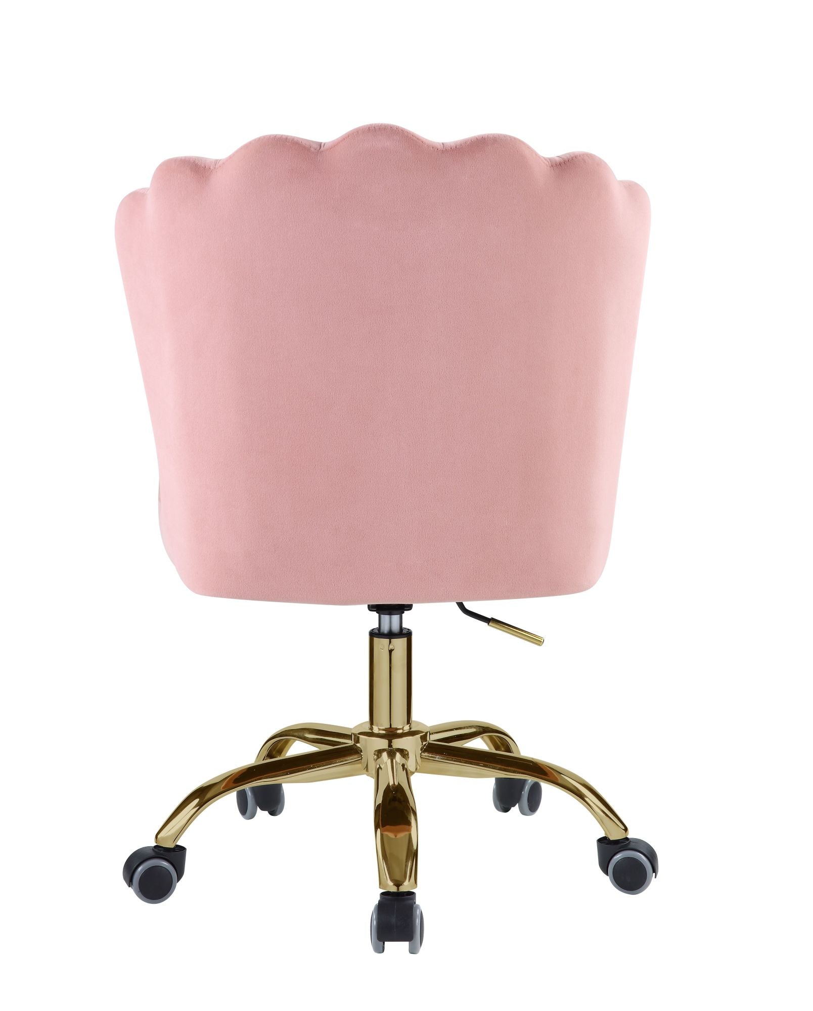 Office Chair in Dark Peach Pink Velvet