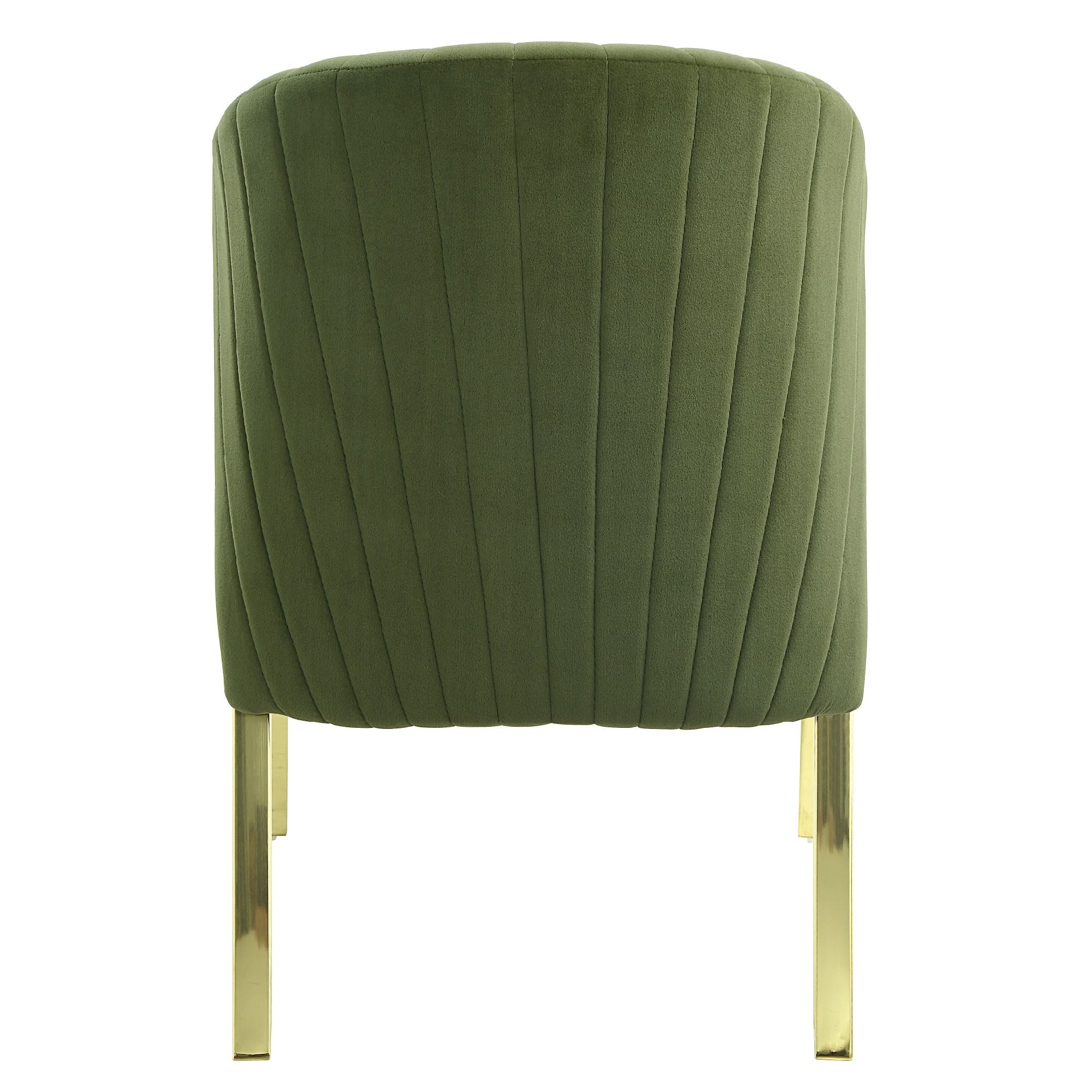 Set of 2 Chairs in Green Velvet