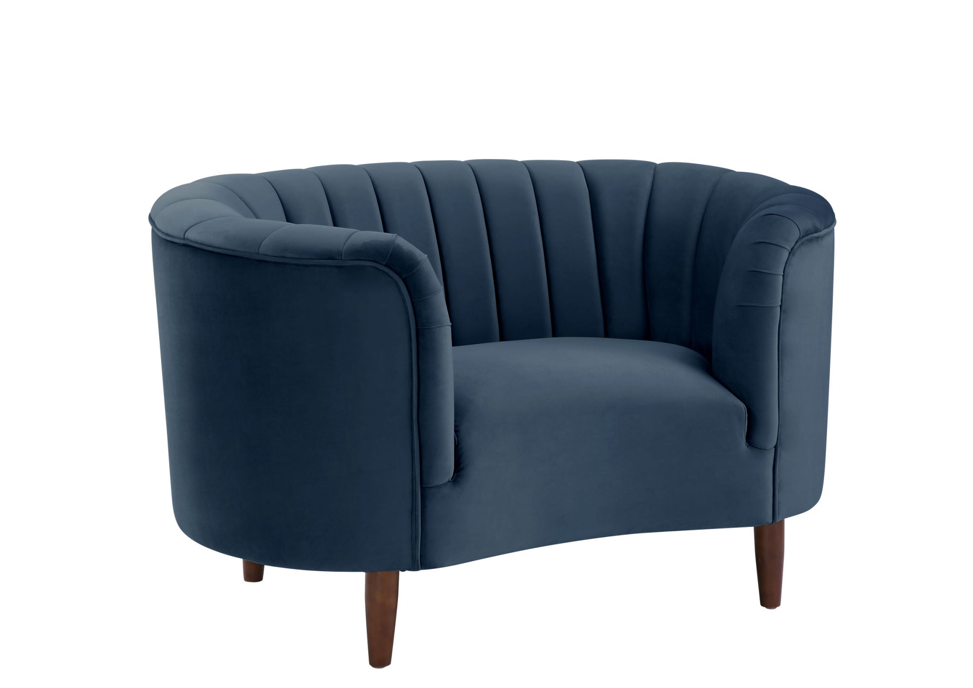 Armchair in Blue Velvet